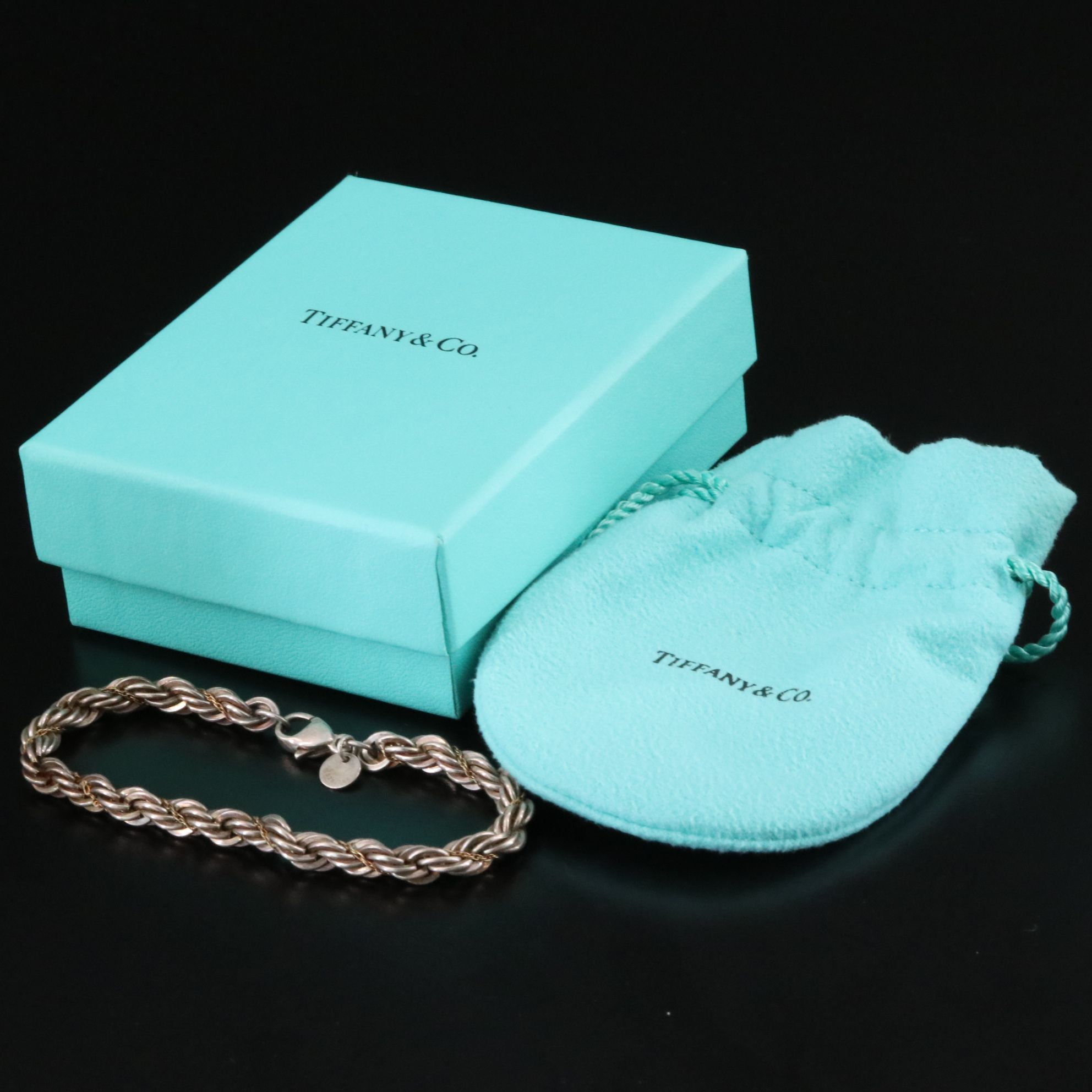 Tiffany & Co. Sterling Twisted Rope Bracelet with 18K Accent