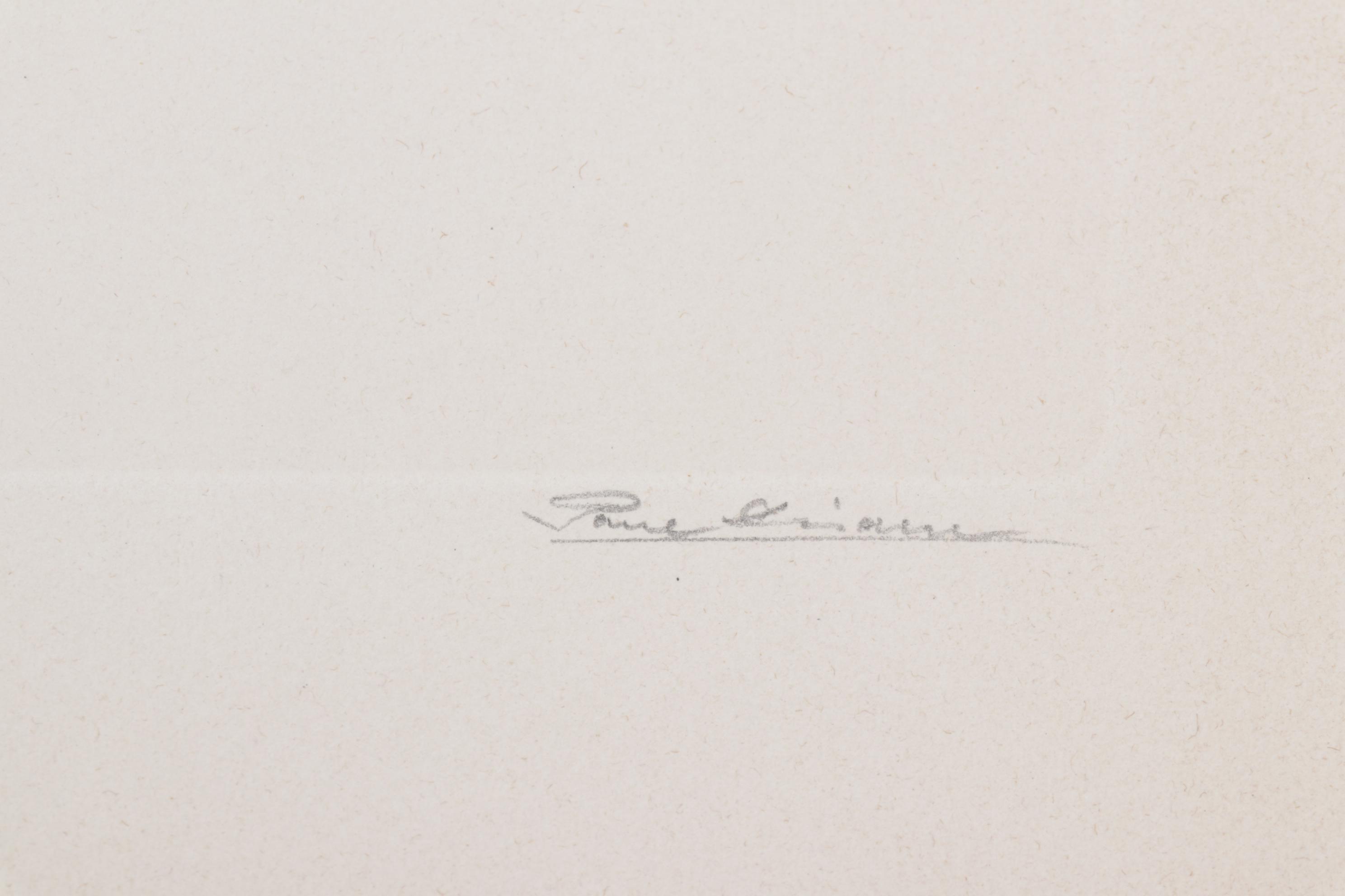 Paul J. Disam Etching Portrait of Young Woman