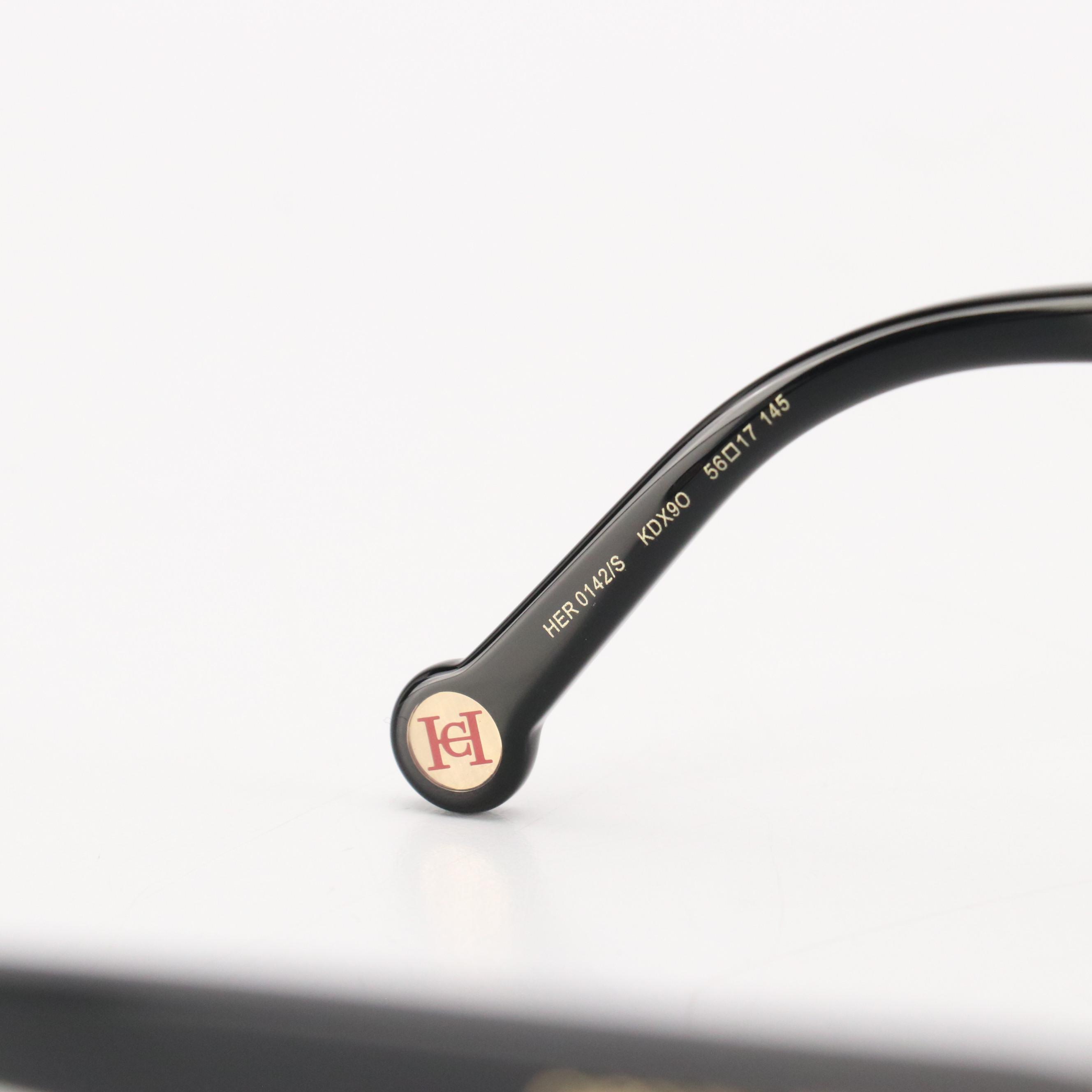 Carolina Herrera HER0142/S Black and Nude Cat Eye Sunglasses with Case