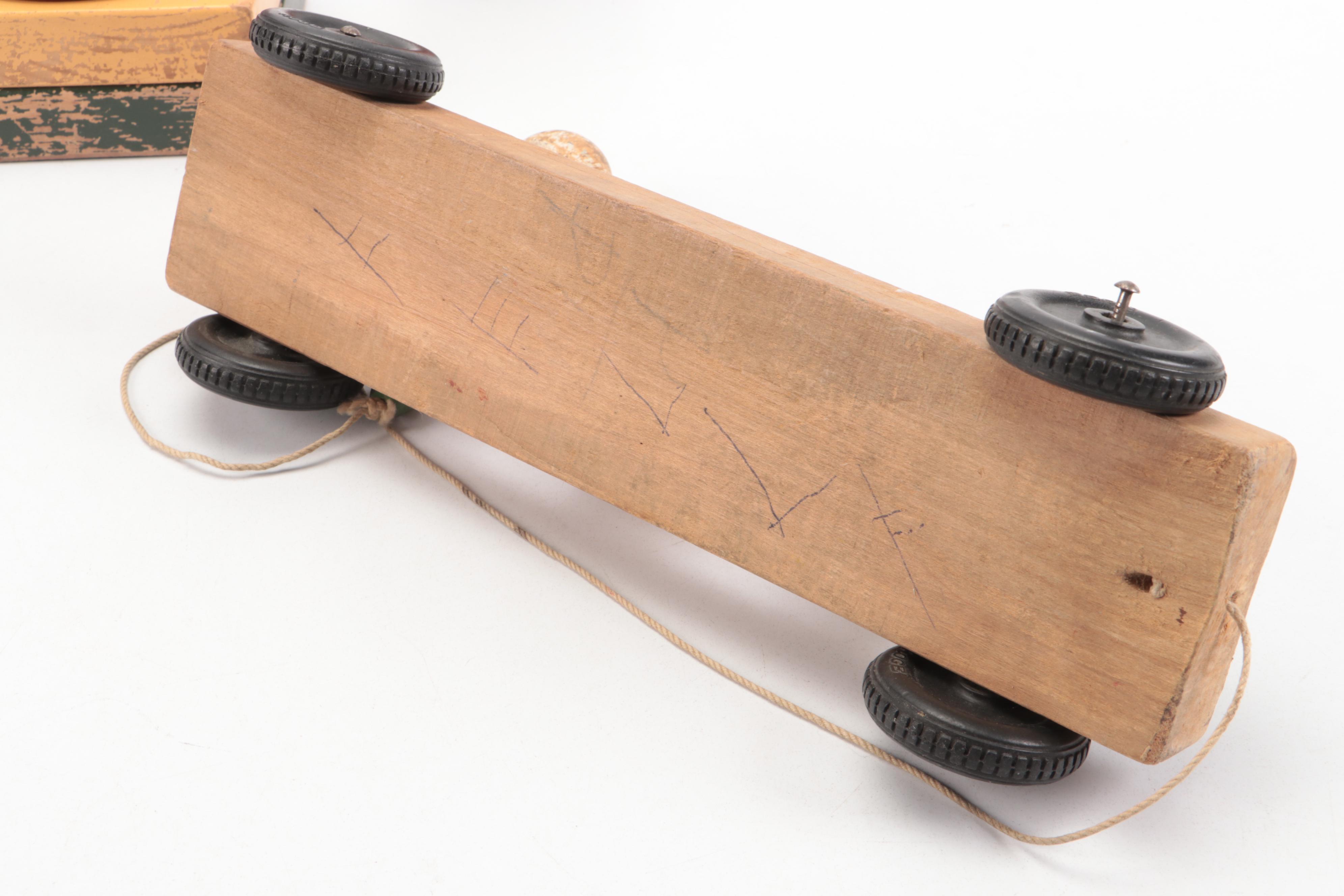 Wooden Stacking and Pull Toys, Mid-20th Century