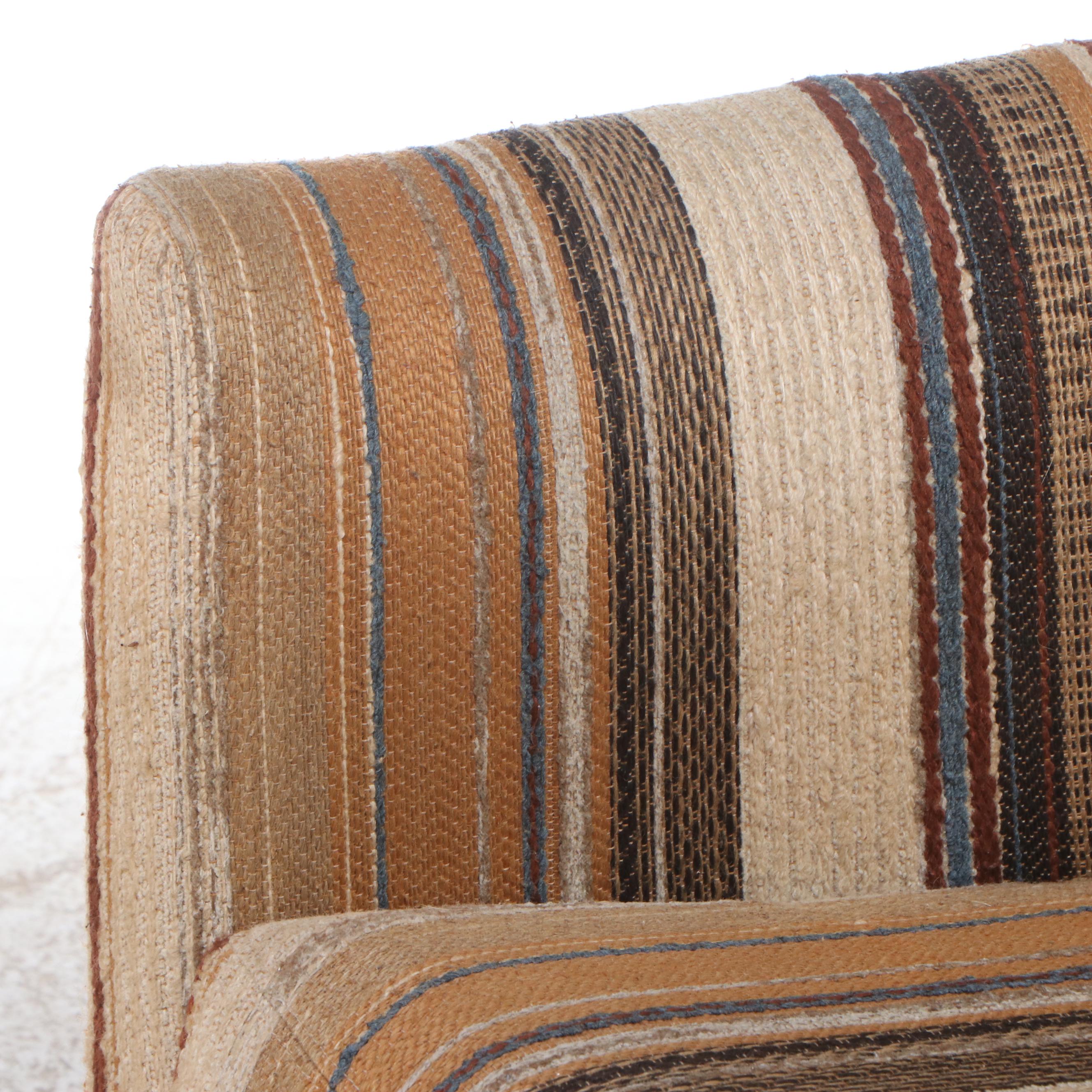 Bernhardt "Flair" Mid Century Modern Upholstered Chrome Club Chair