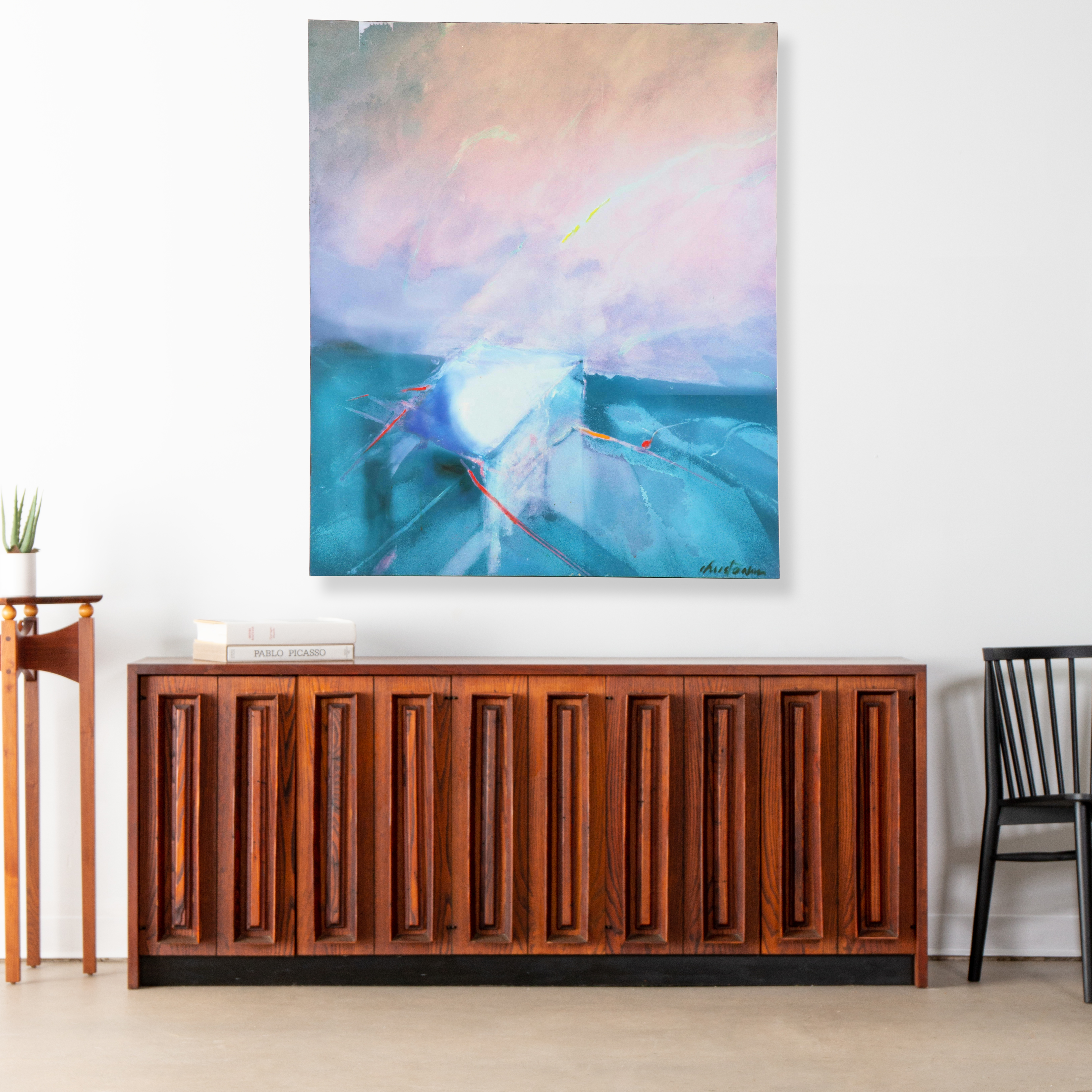 L. Christenson Large-Scale Abstract Embellished Giclée"Paradigm"