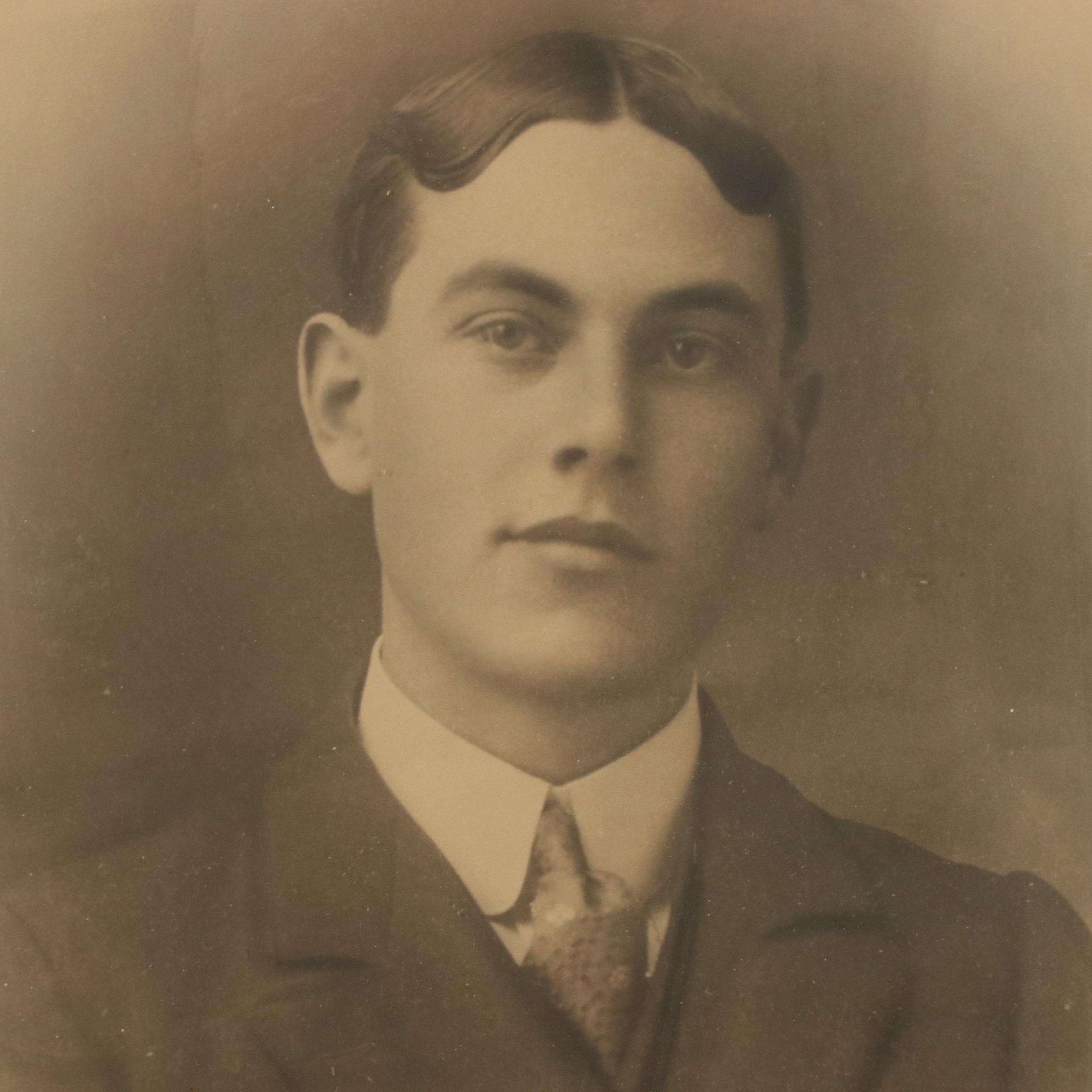 Silver Gelatin Portrait of Young Man, Early 20th Century