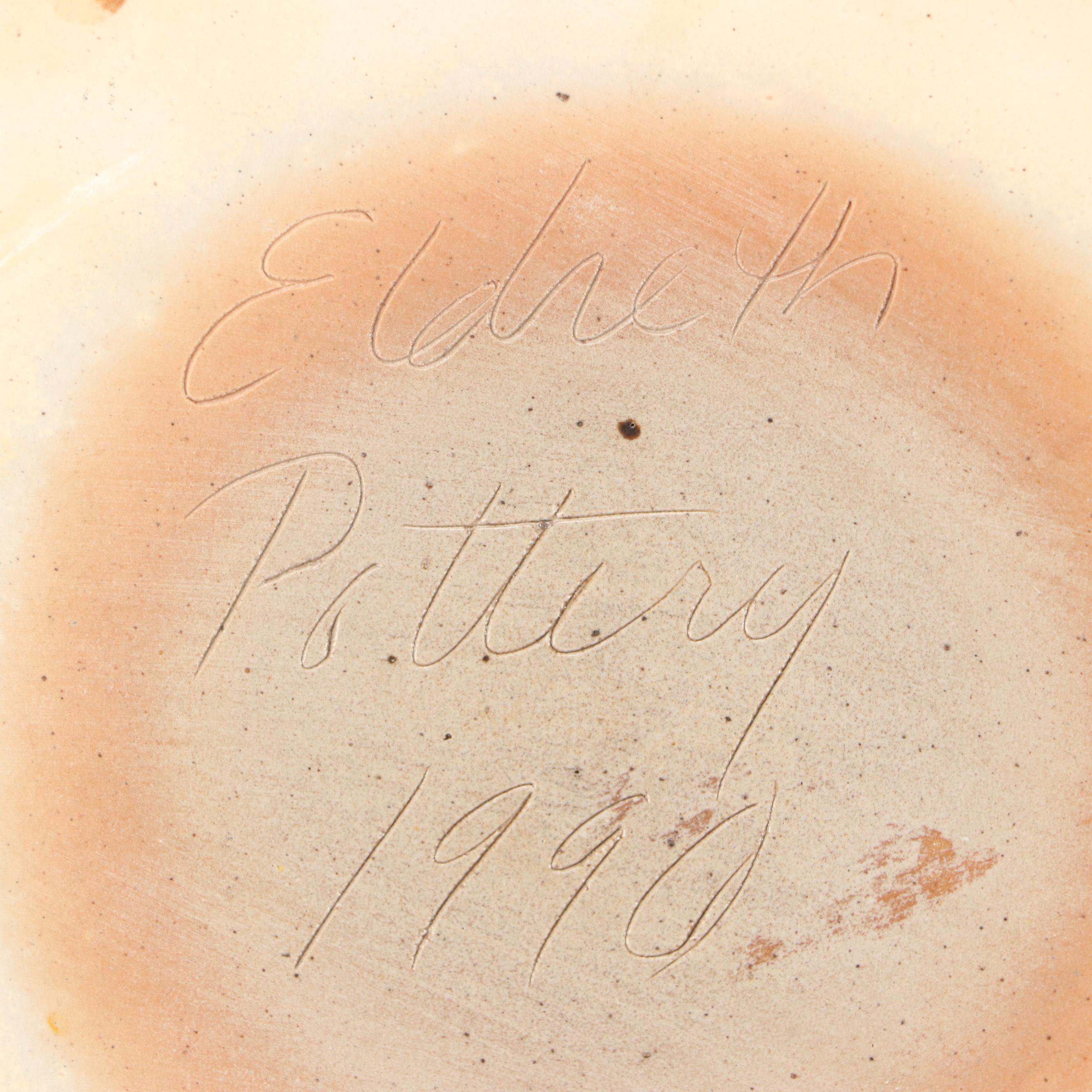 Eldreth Pottery Cobalt Salt-Glazed Stoneware Christmas Plates and Figurines