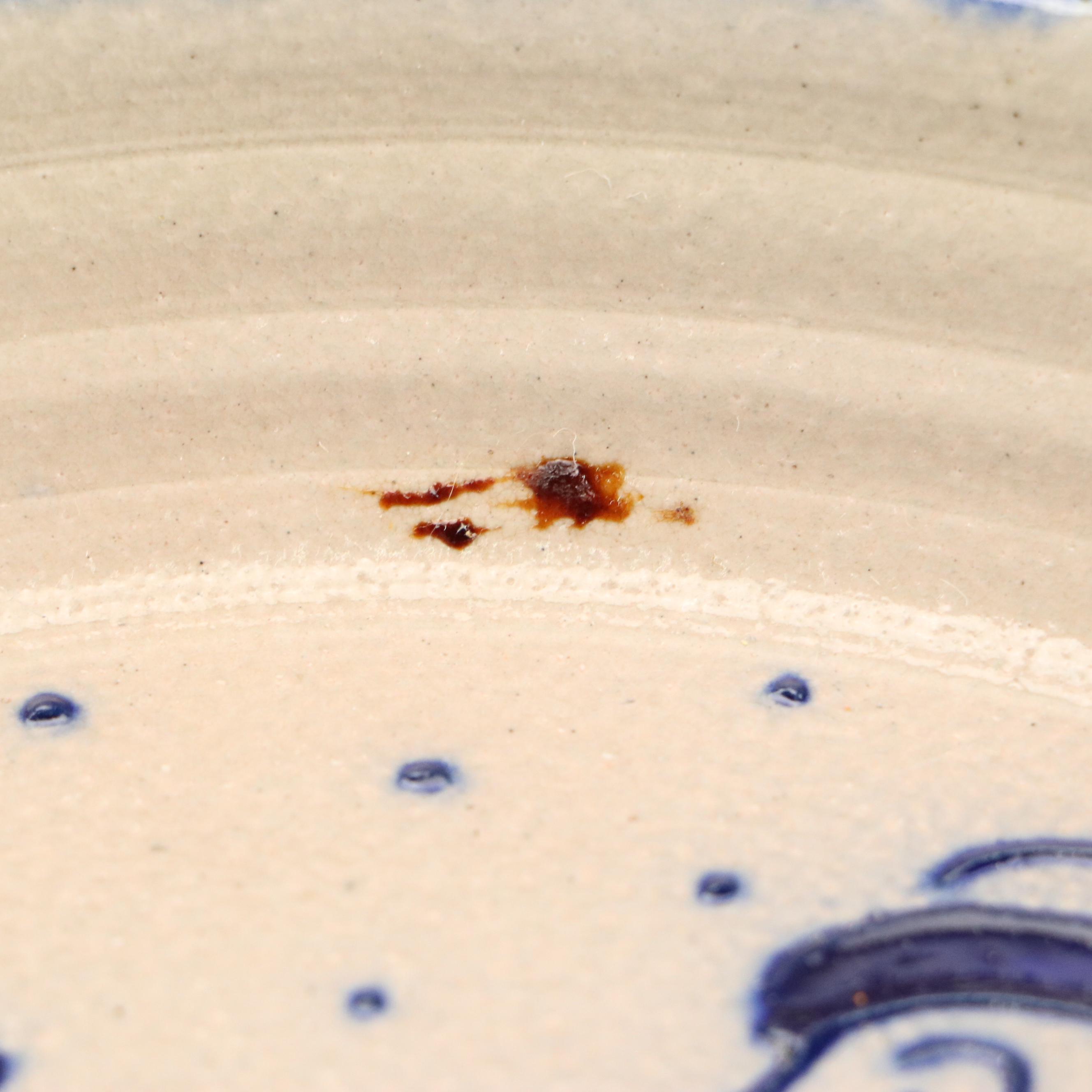 Eldreth Pottery Cobalt Salt-Glazed Stoneware Christmas Plates and Figurines