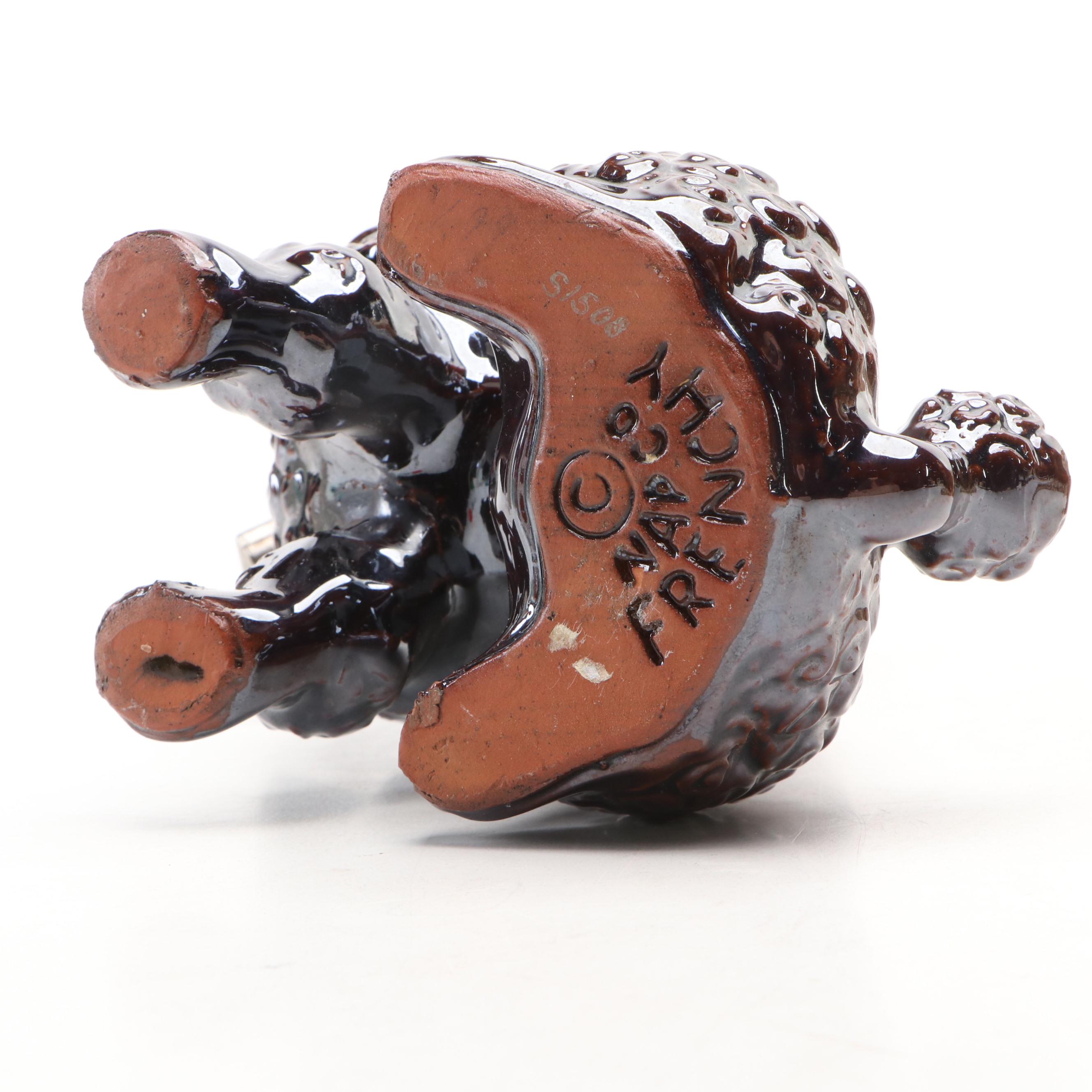 Napco Ceramic Poodle Piggy Bank with Homco Cocker Spaniel Figurine, 20th C.