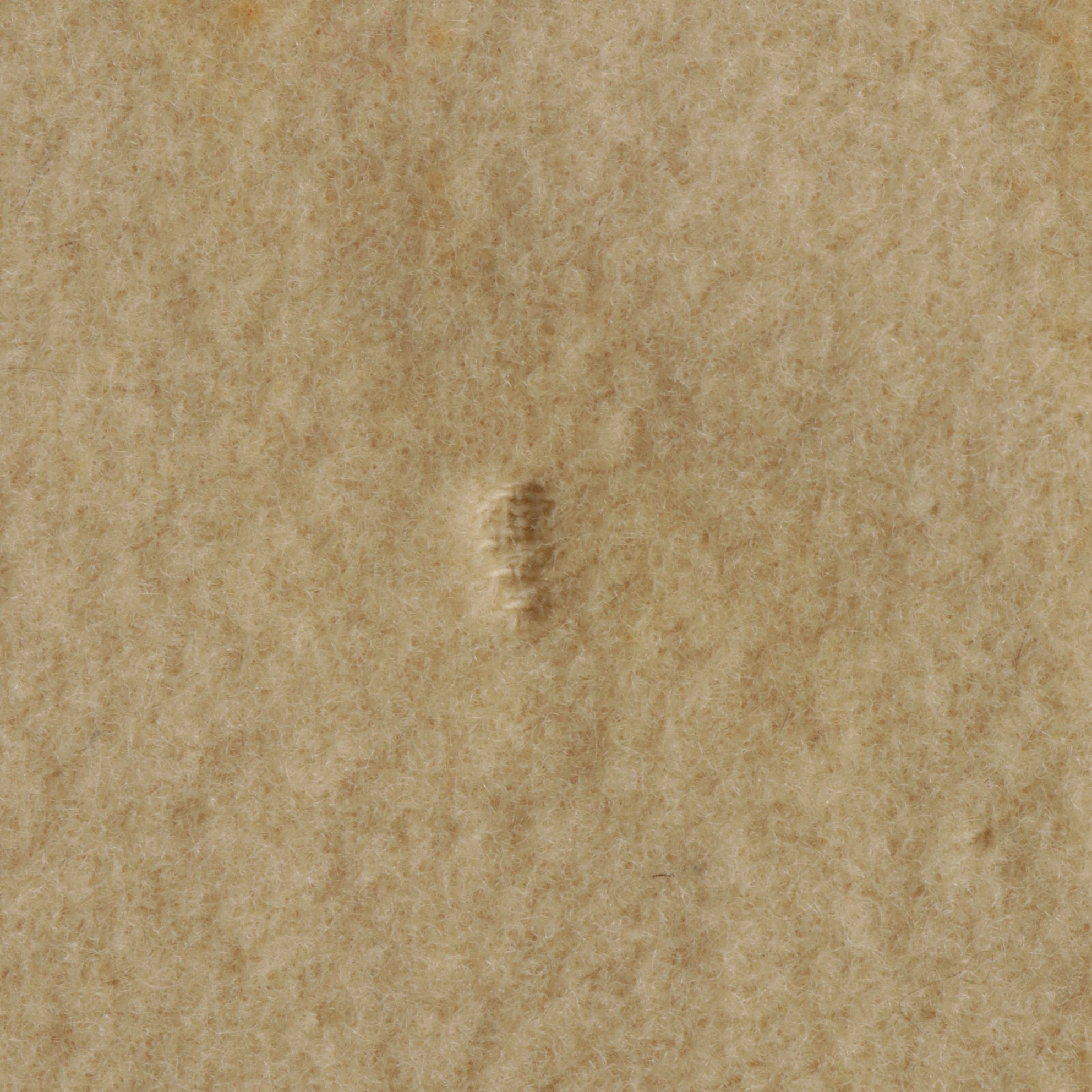 World War II Era U.S. Navy Cream and Striped Wool Blanket, Mid-20th C.