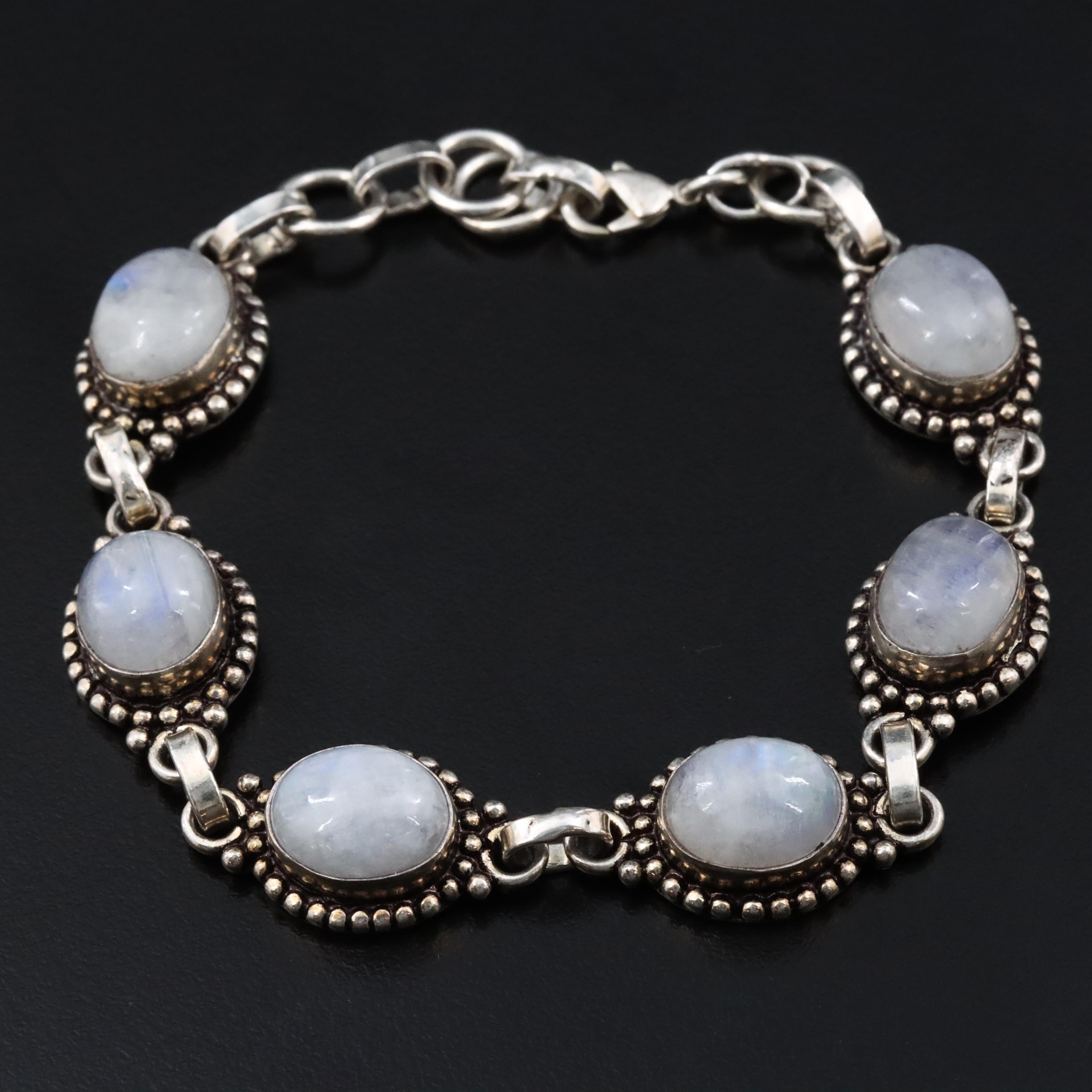 Sterling Moonstone Bracelet