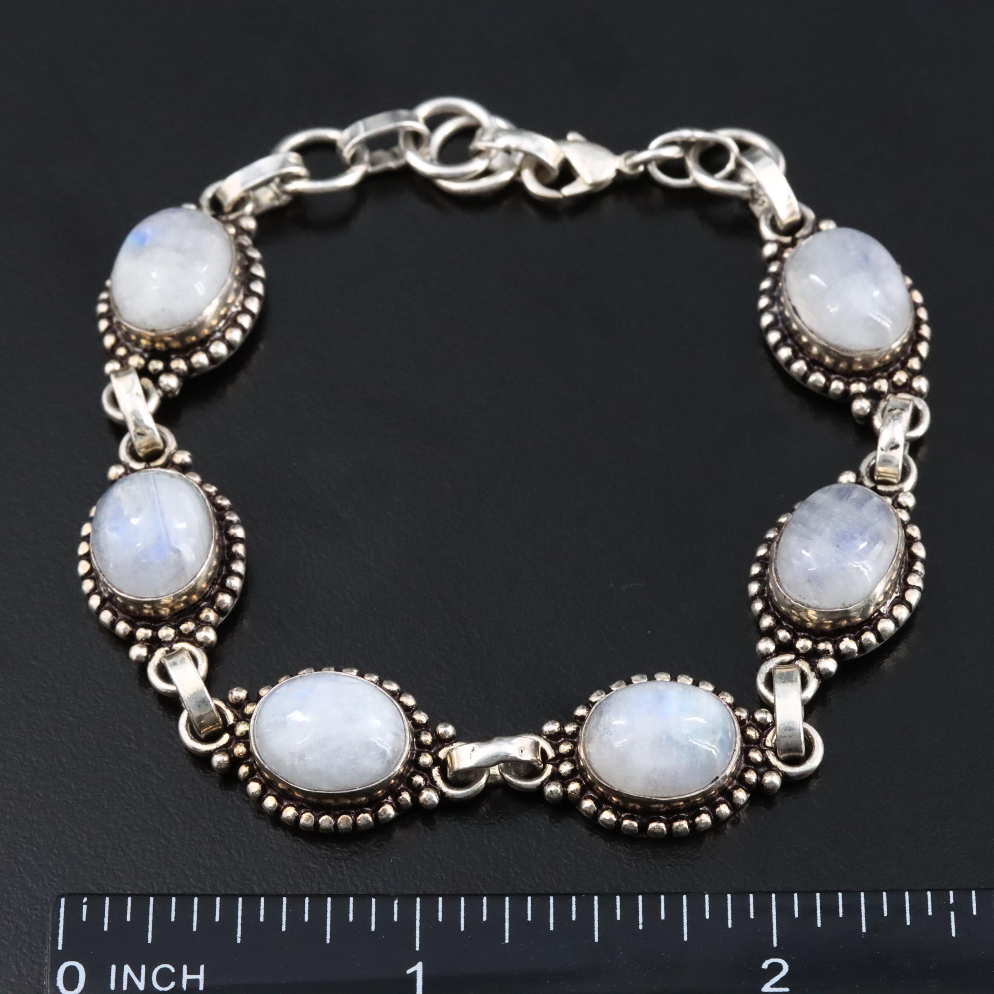 Sterling Moonstone Bracelet