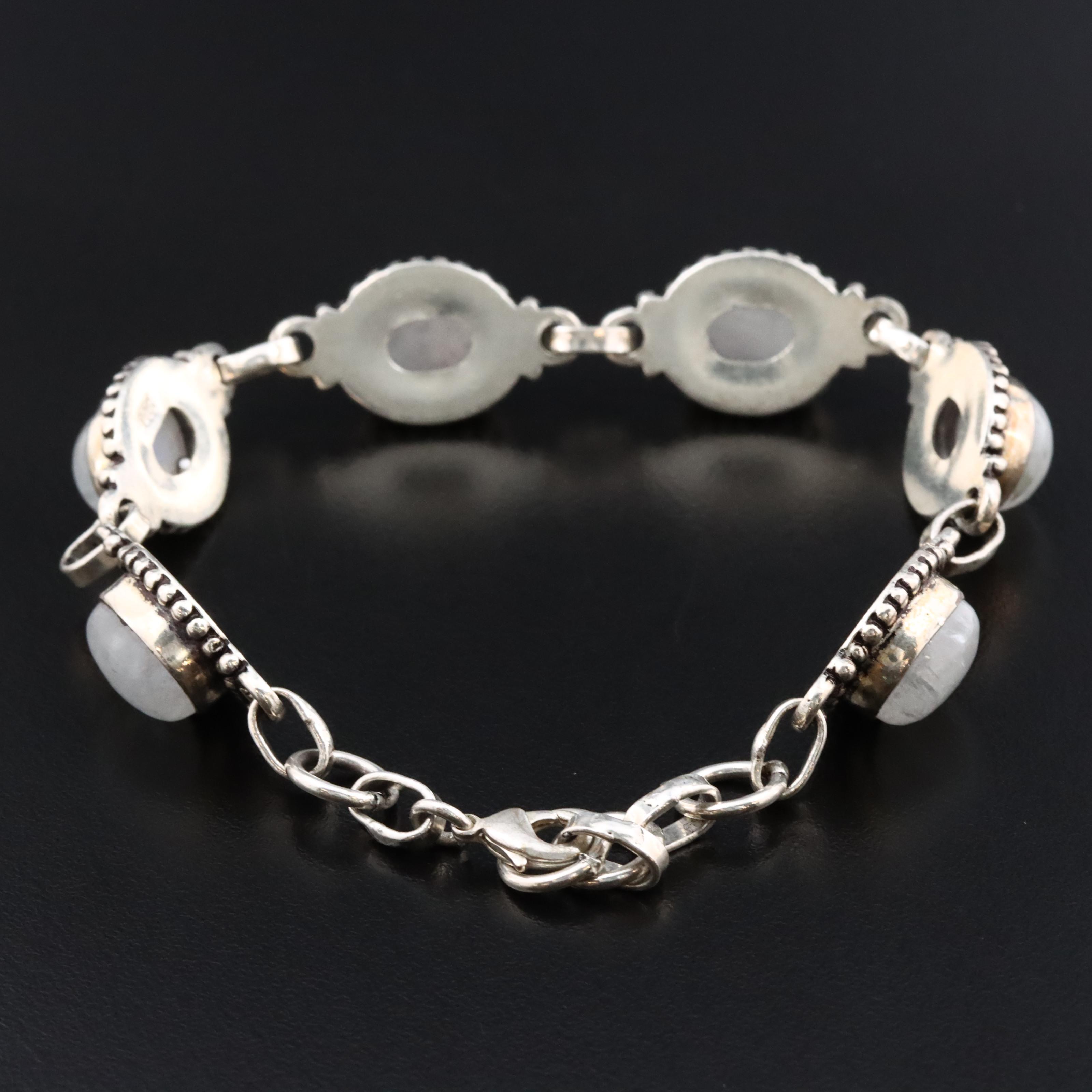 Sterling Moonstone Bracelet