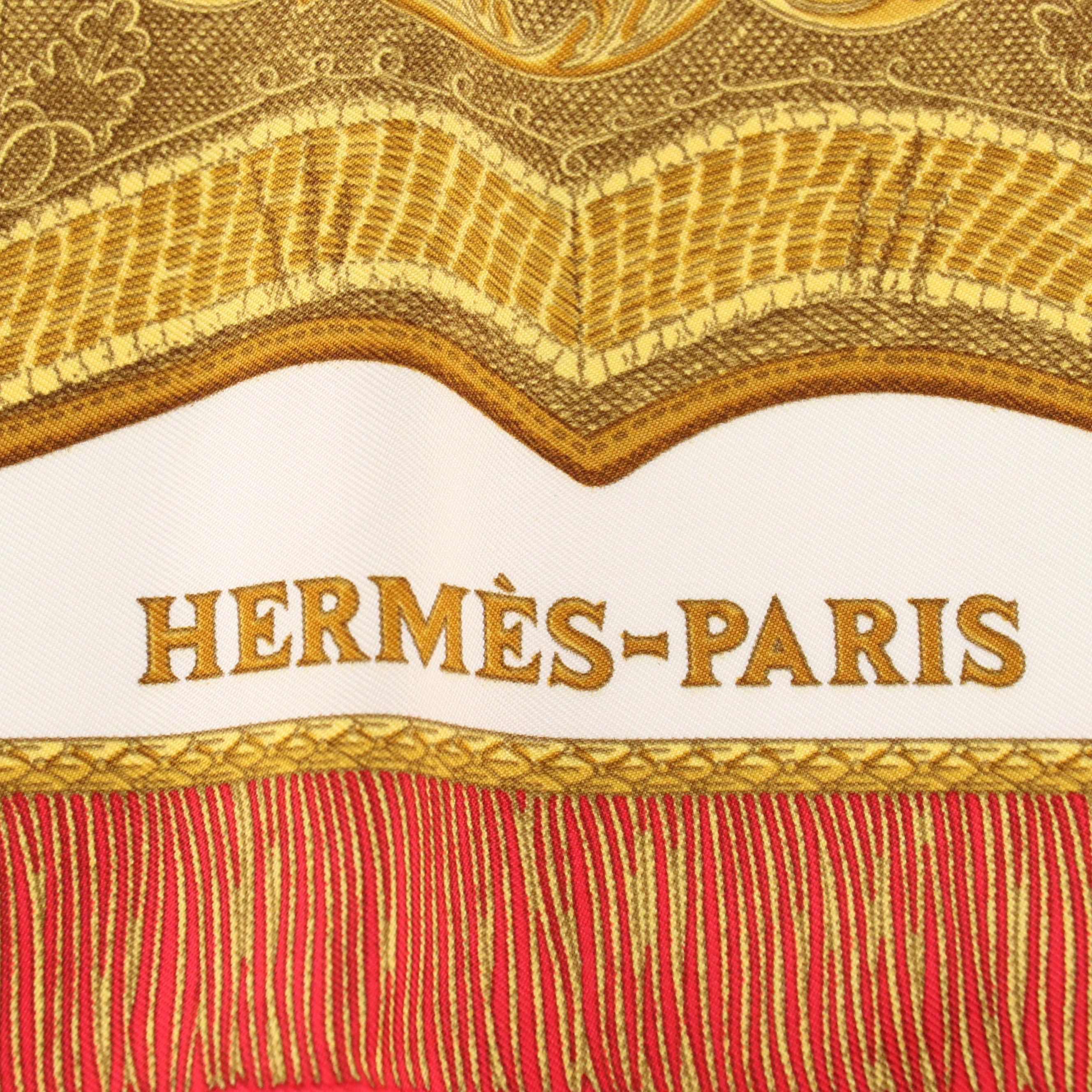 Hermès "Poste et Cavalerie" Silk Twill Scarf 90 in Box