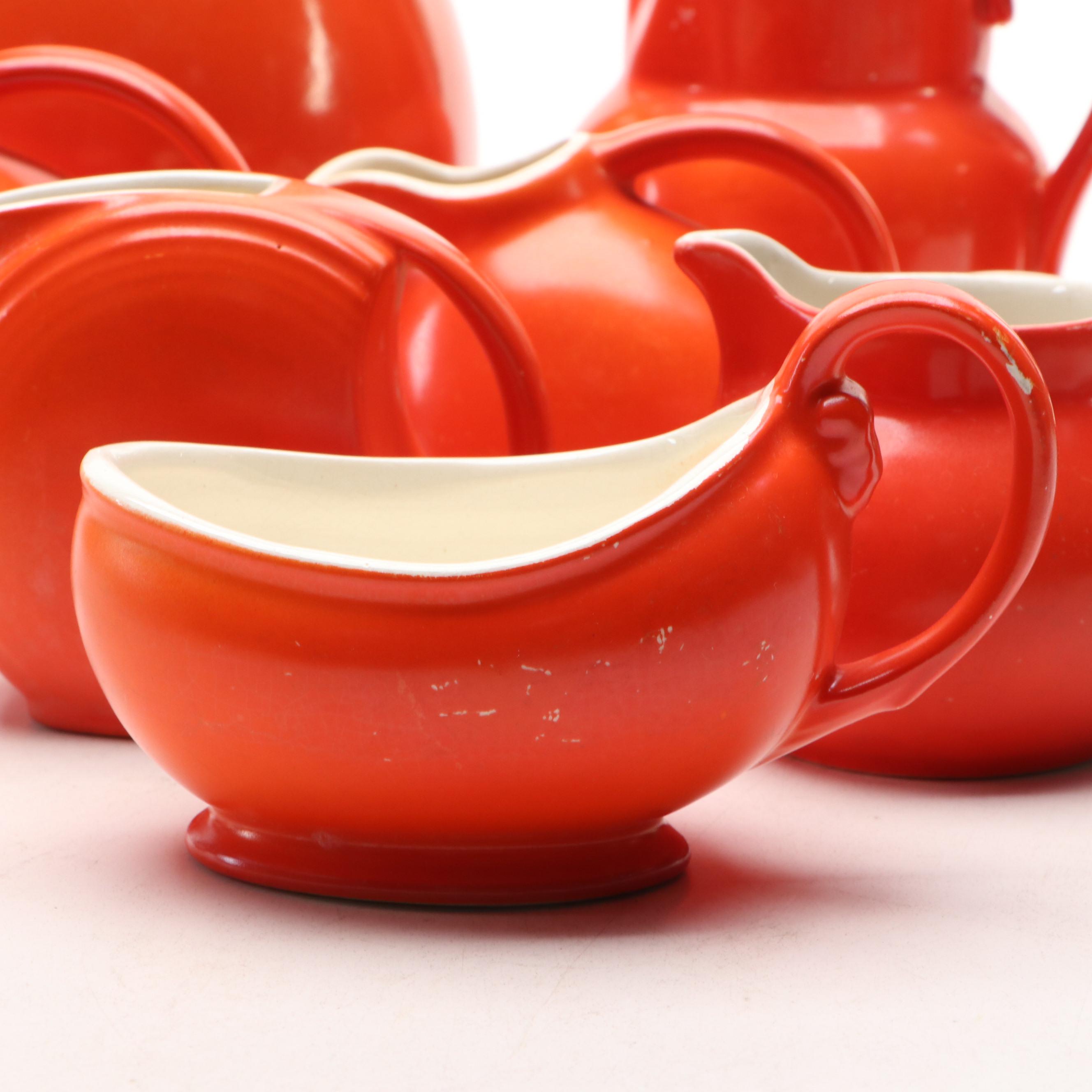 Erphila Czech Art Pottery Creamers and Pitchers with Other Serveware