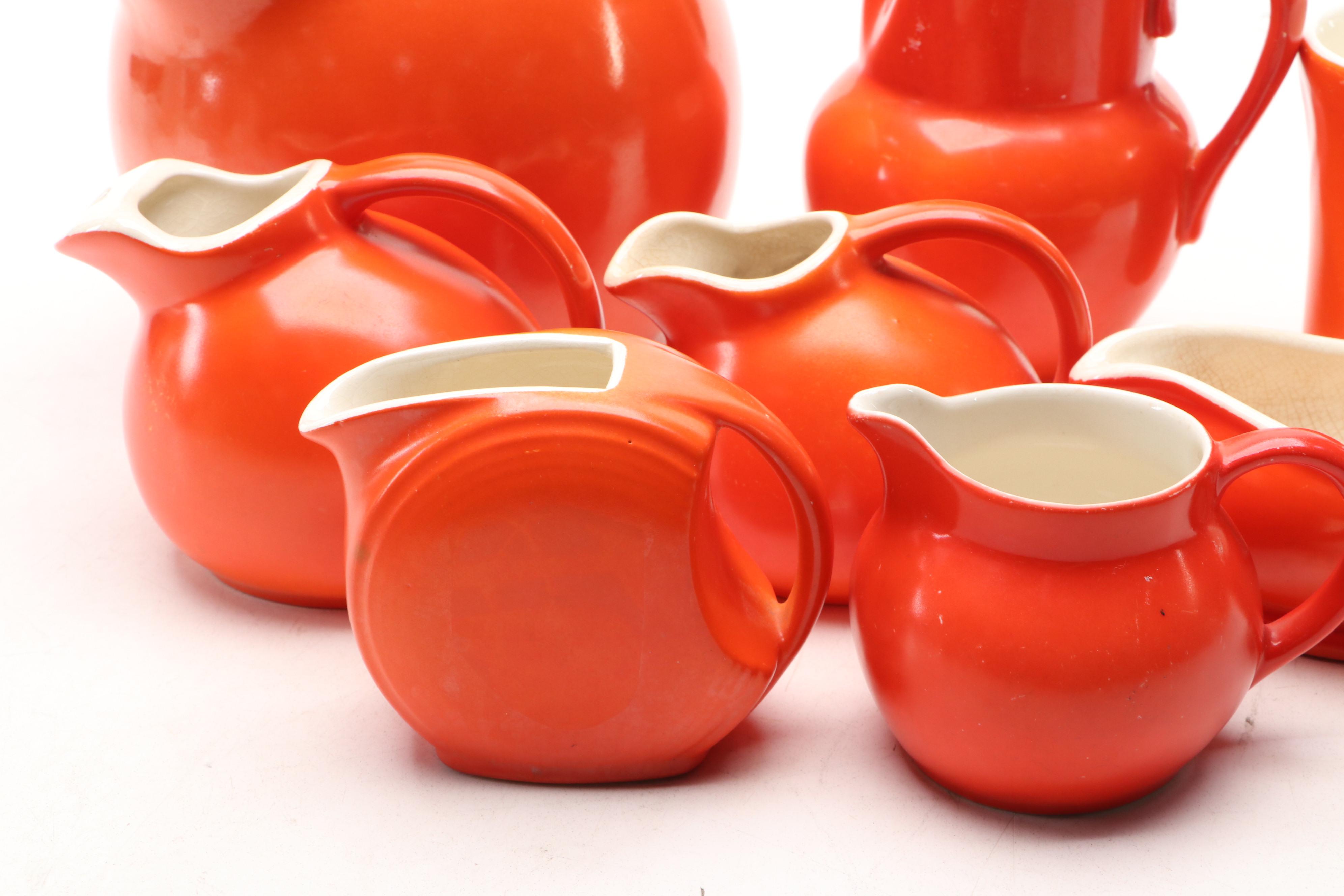 Erphila Czech Art Pottery Creamers and Pitchers with Other Serveware