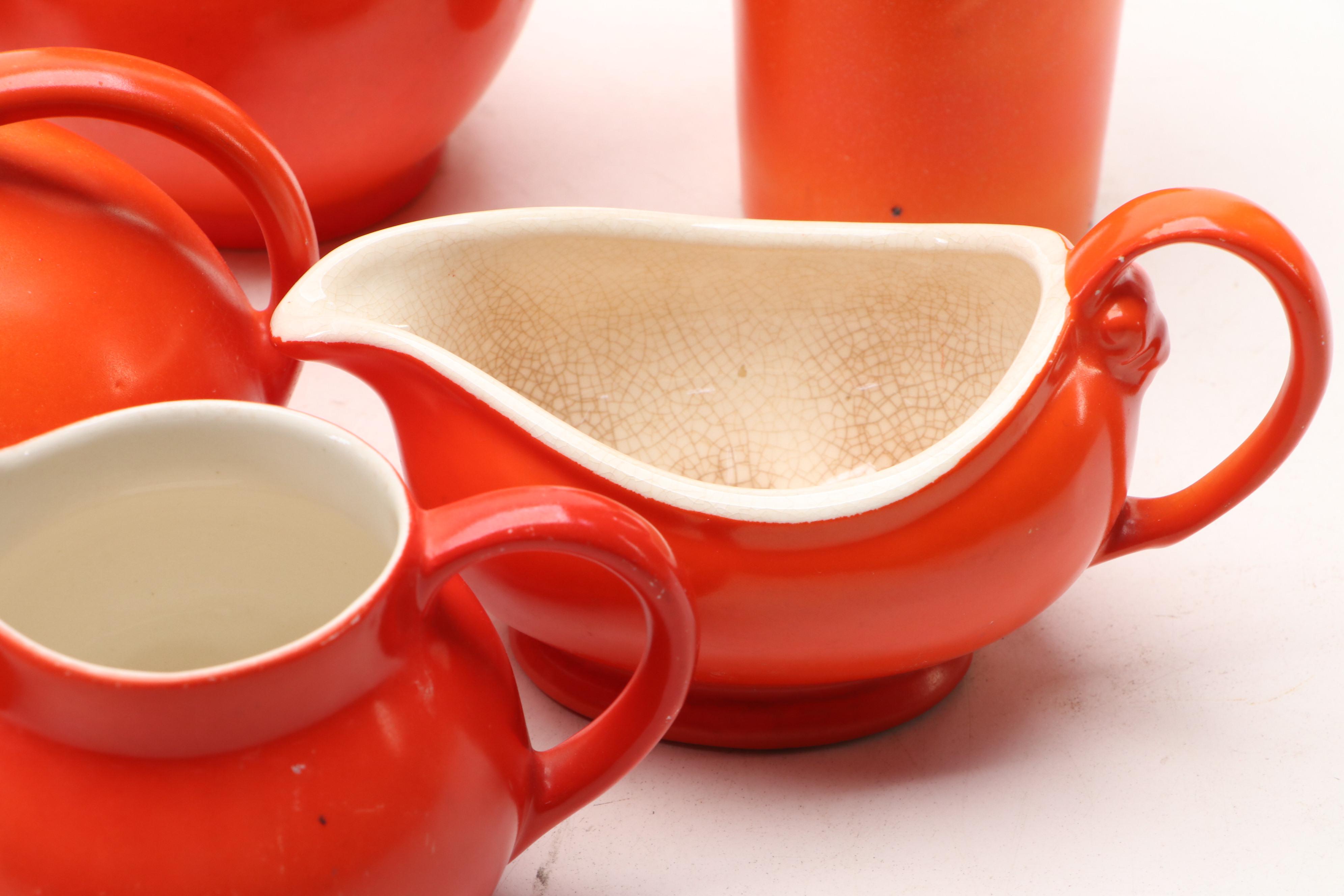 Erphila Czech Art Pottery Creamers and Pitchers with Other Serveware