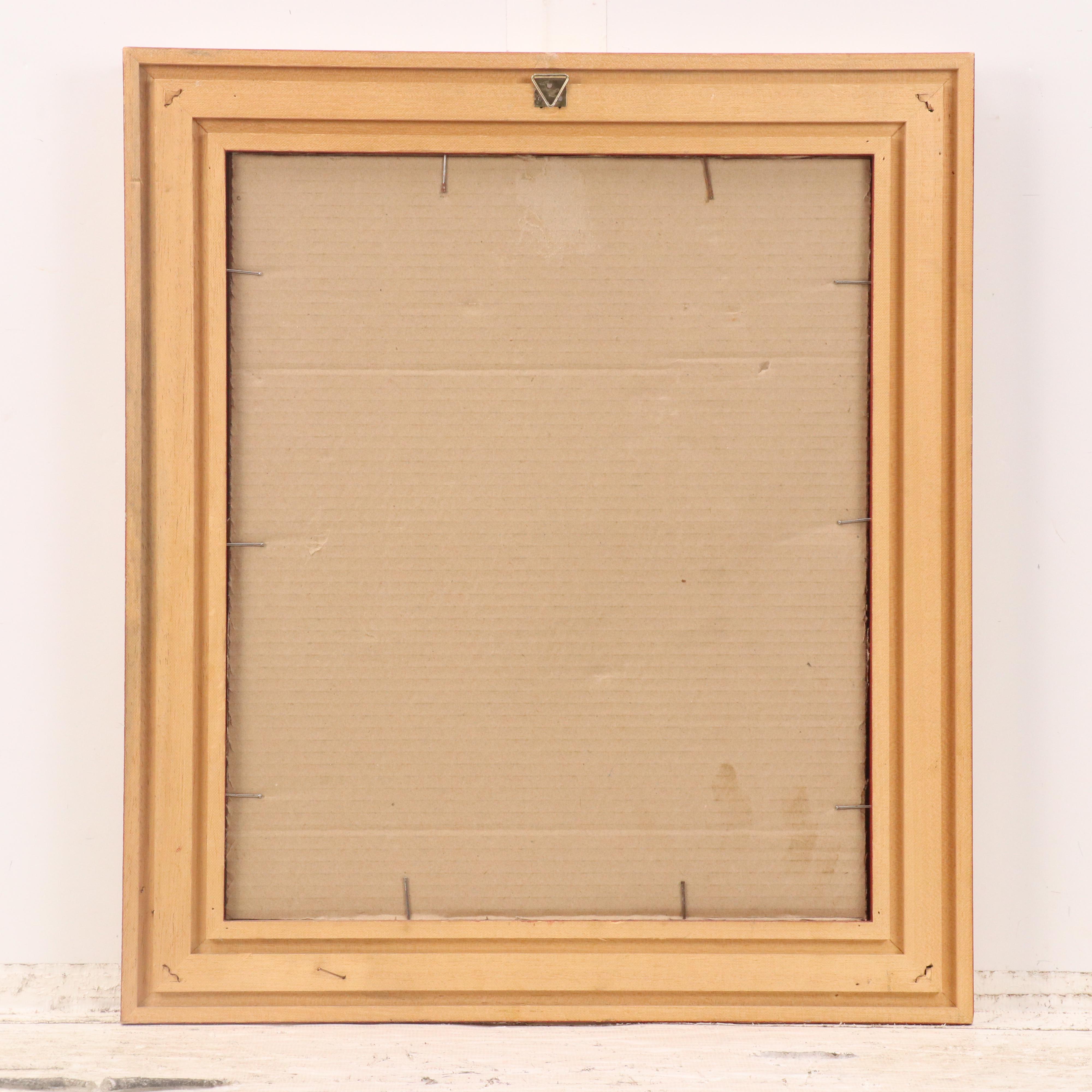 Still Life Oil Painting with Potted Flowers, Late 20th Century