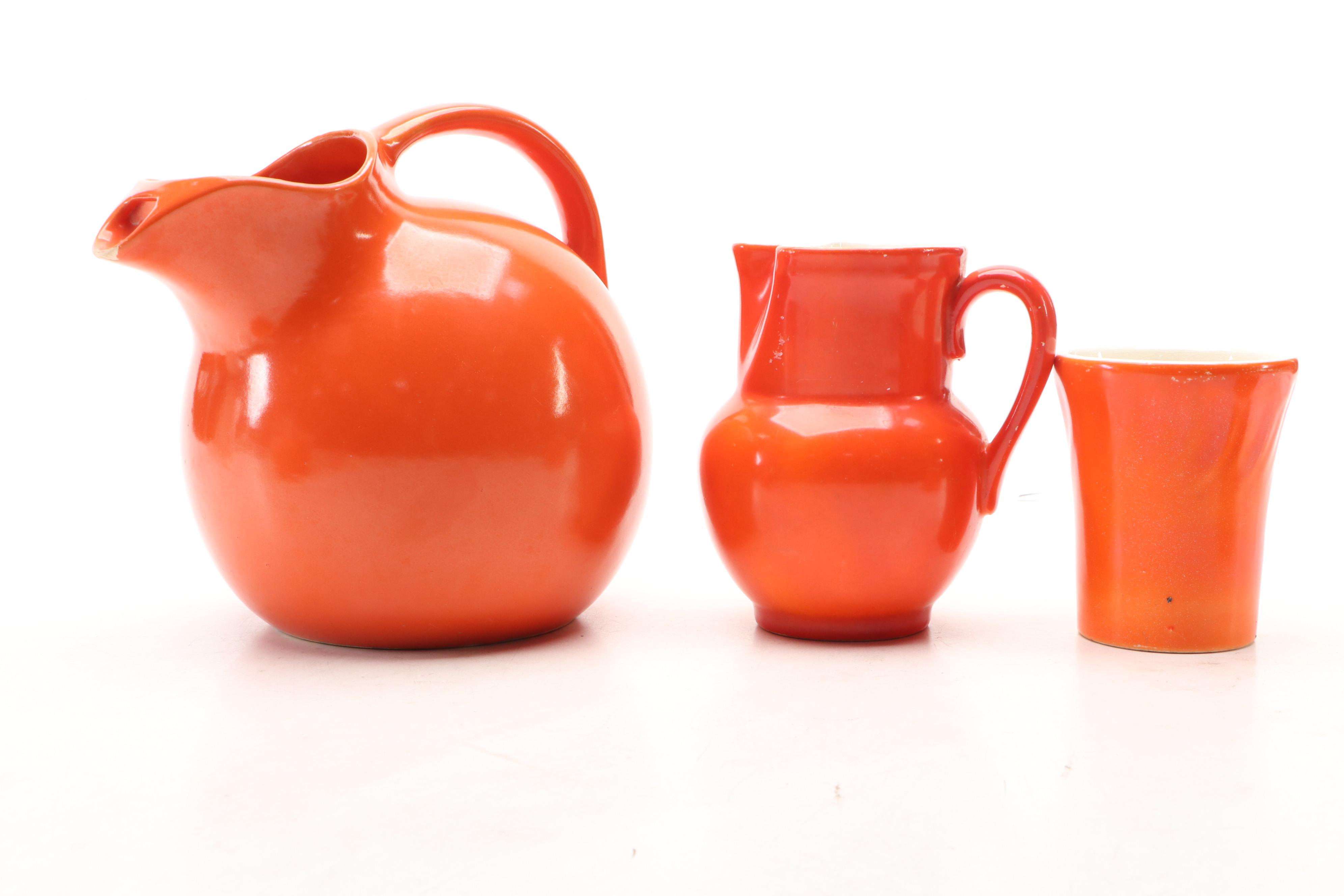 Erphila Czech Art Pottery Creamers and Pitchers with Other Serveware