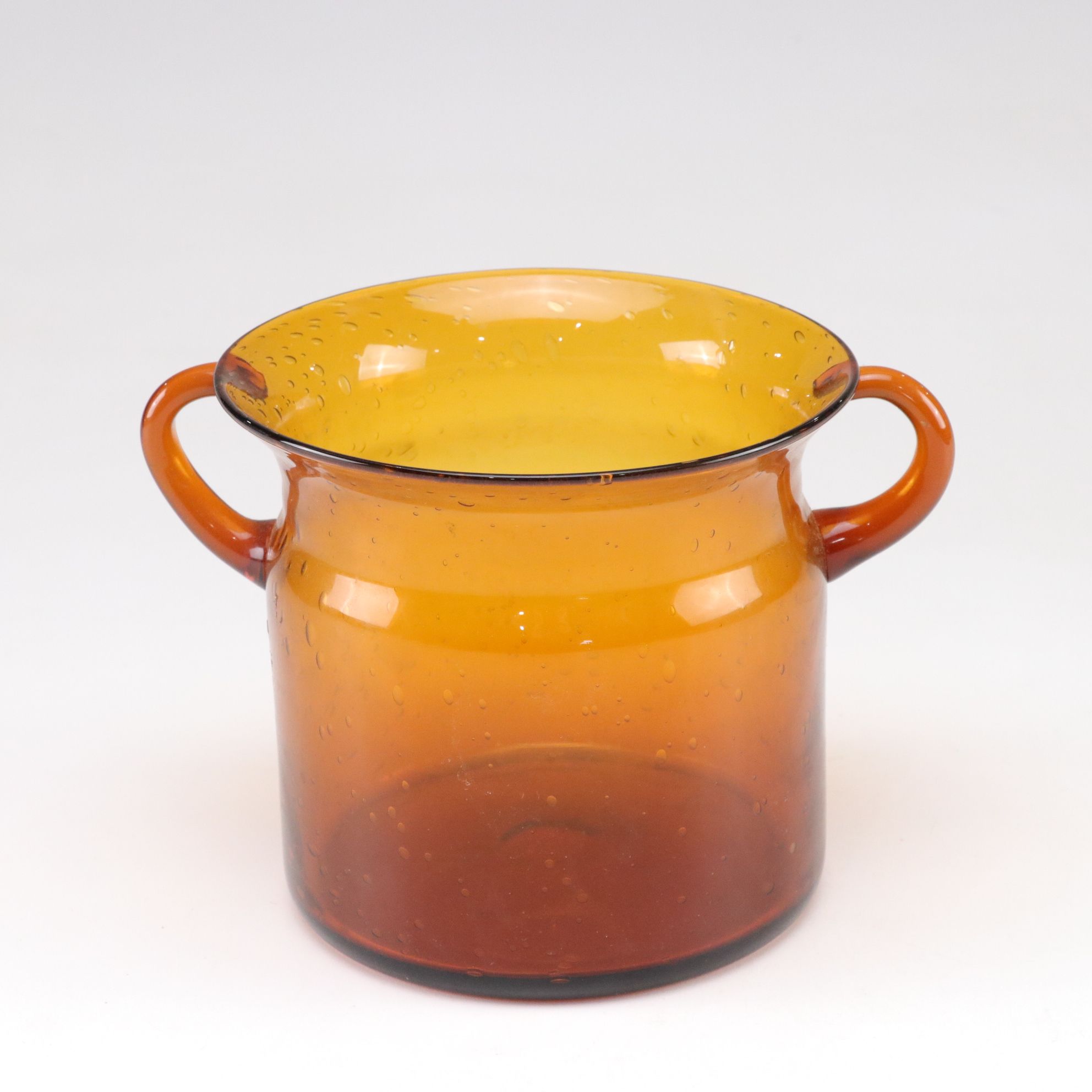 Metal and Glass Tree-Form Votive Holder and Blown Glass Vase