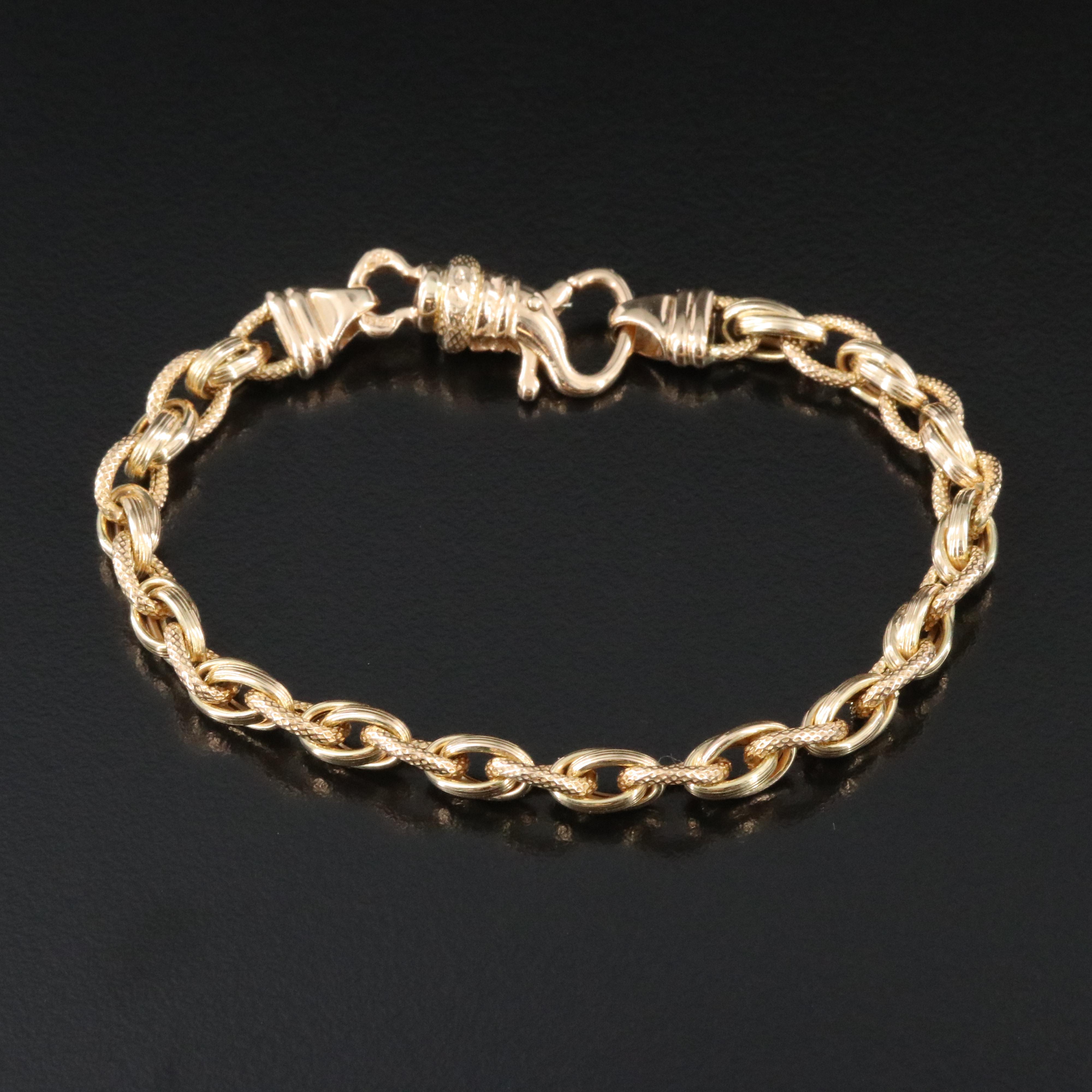 Italian 14K Cable Chain Bracelet