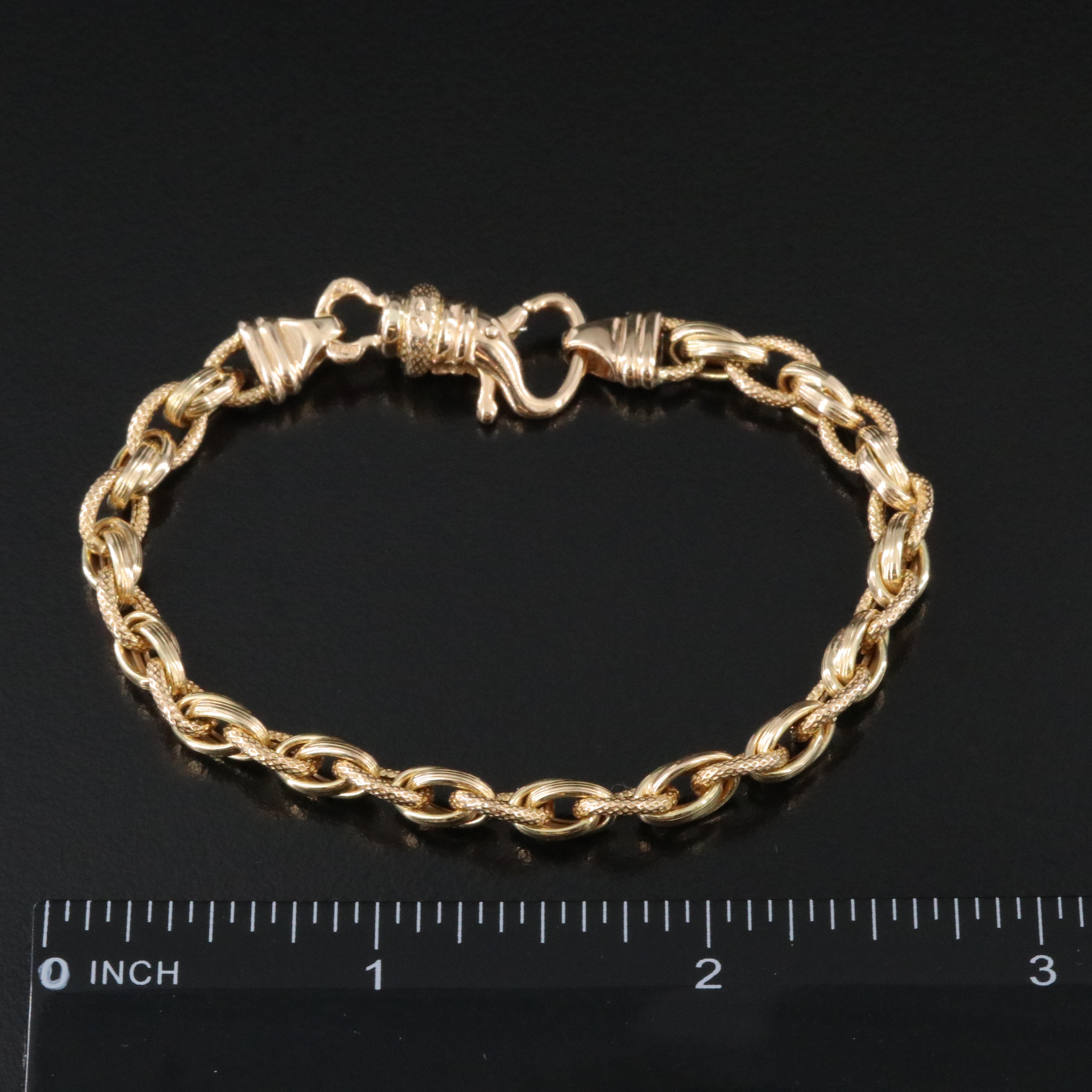 Italian 14K Cable Chain Bracelet