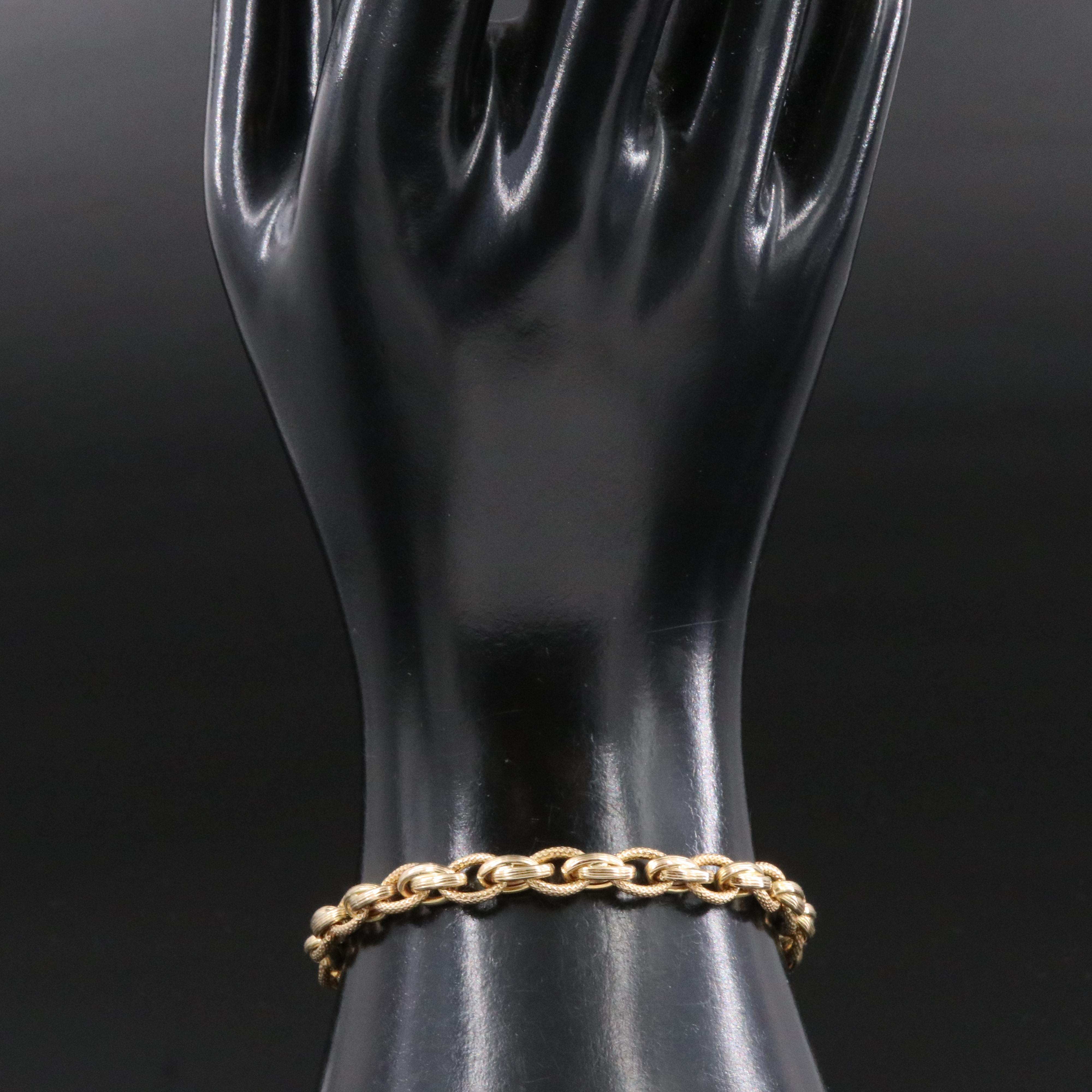 Italian 14K Cable Chain Bracelet