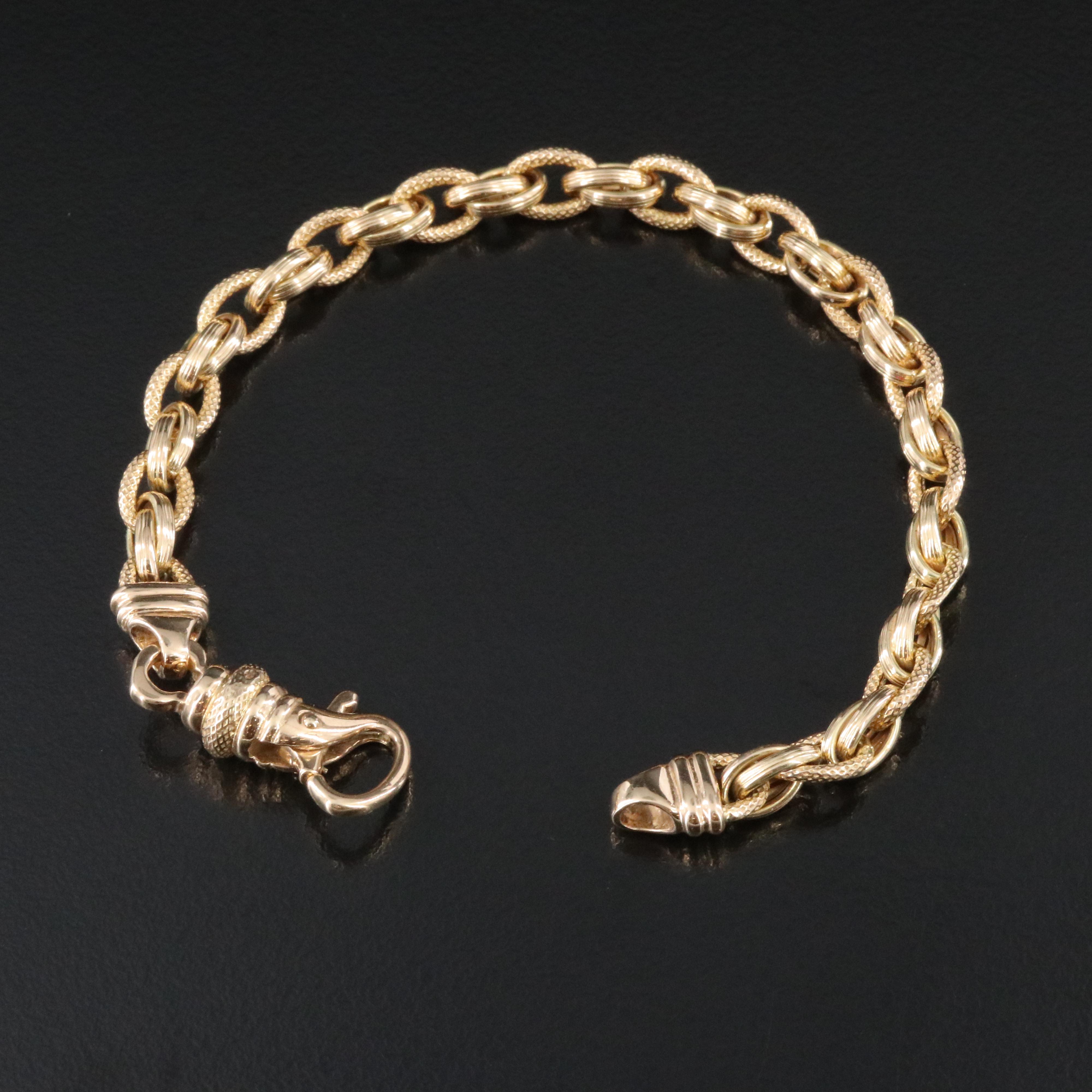 Italian 14K Cable Chain Bracelet