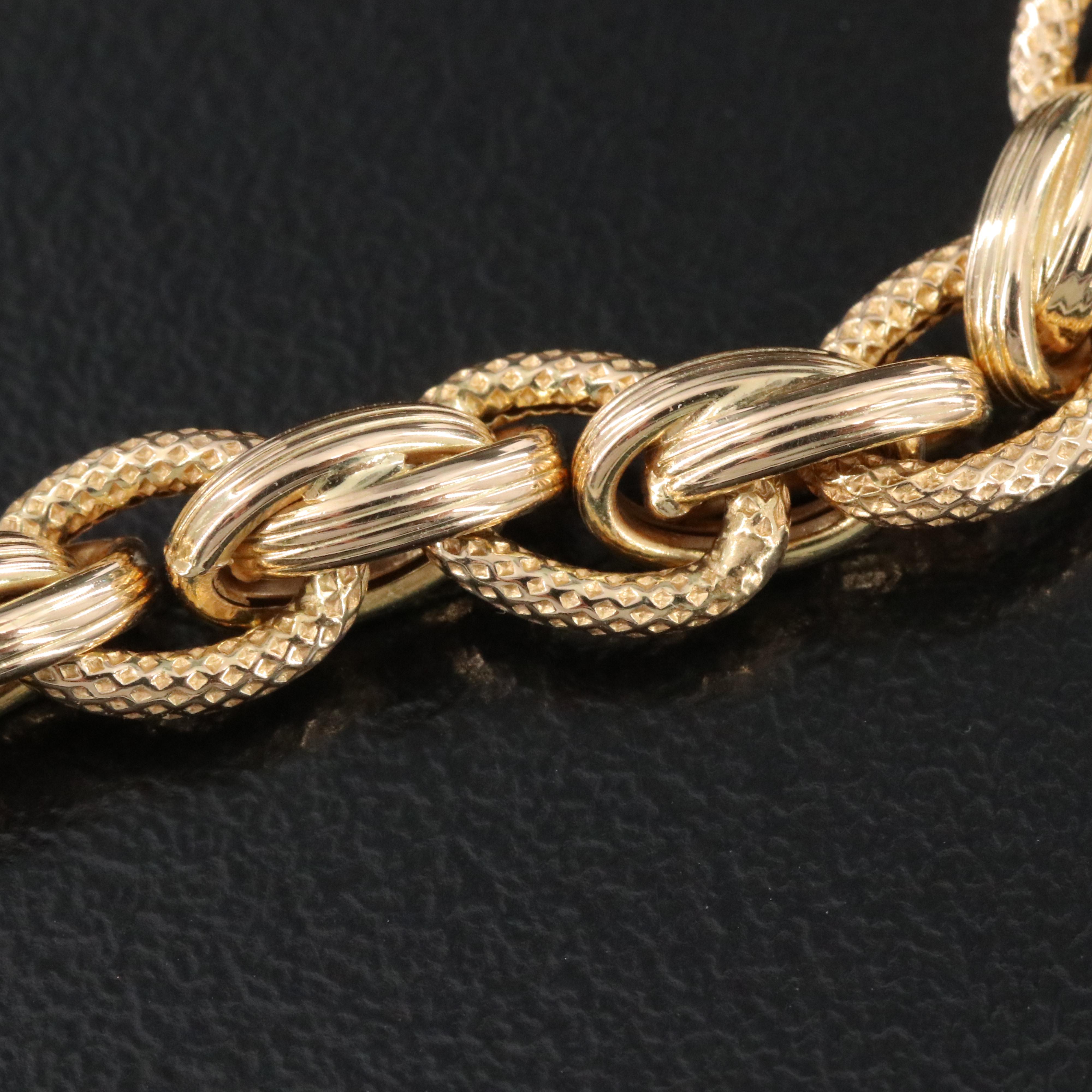 Italian 14K Cable Chain Bracelet