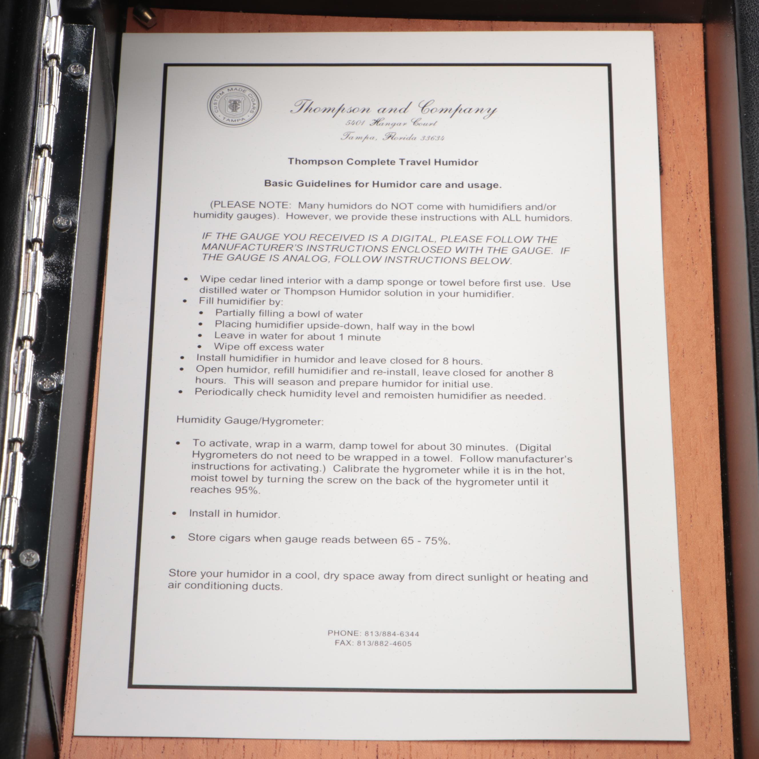 Thompson & Co. Travel Humidor with Romeo y Julieta and Muriel Cigar Boxes