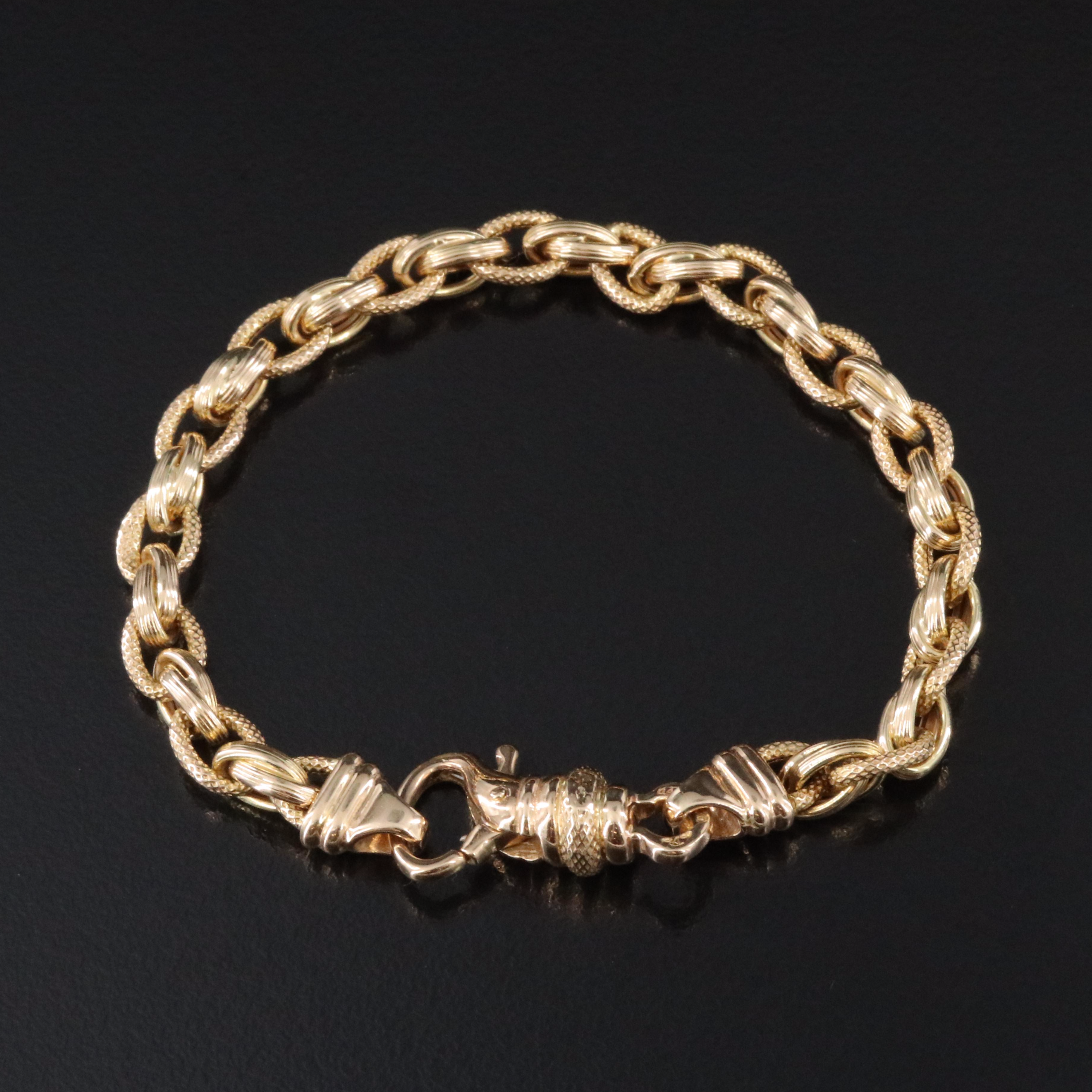 Italian 14K Cable Chain Bracelet