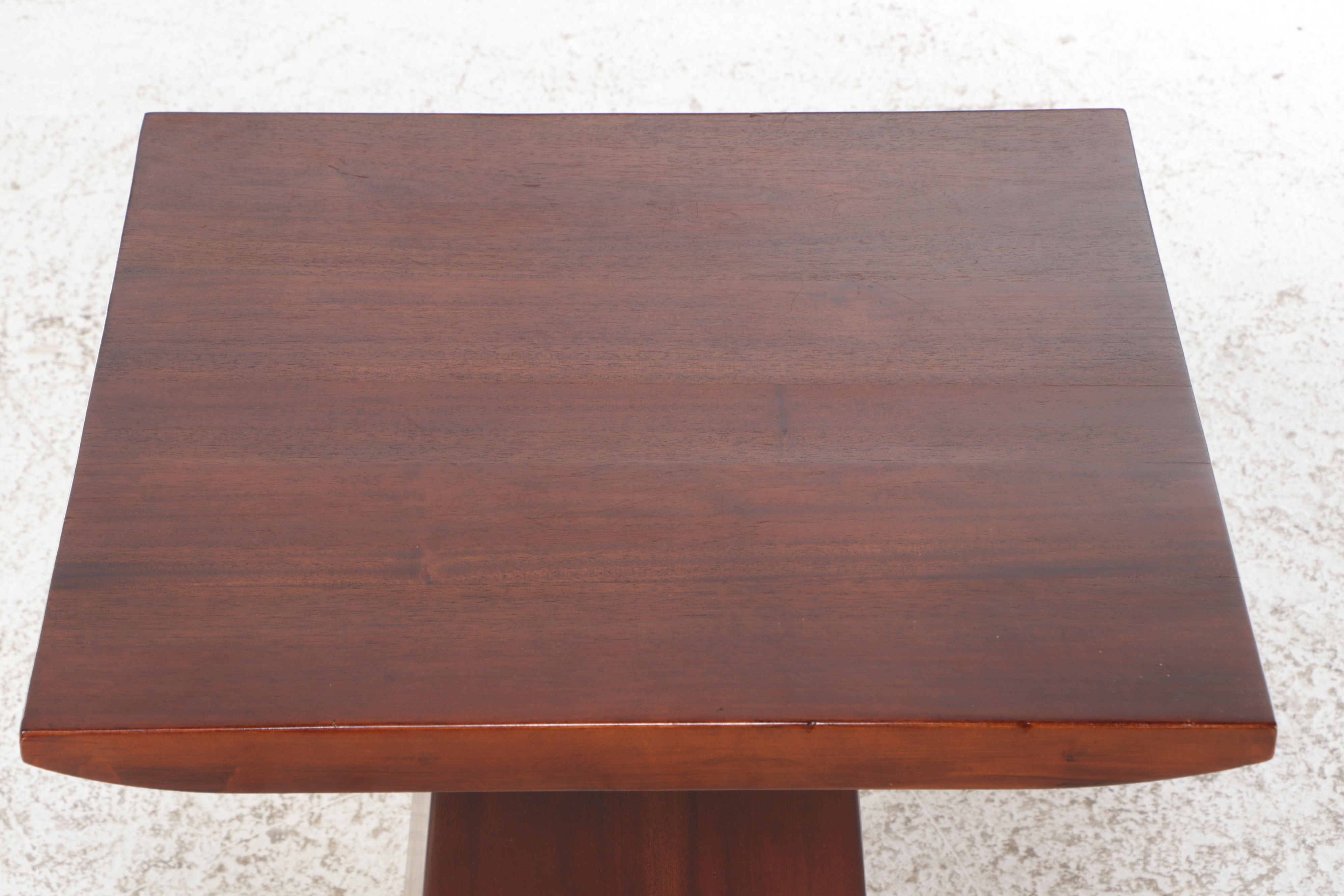 Uttermost Everton Modern Pyramidal Mahogany End Table