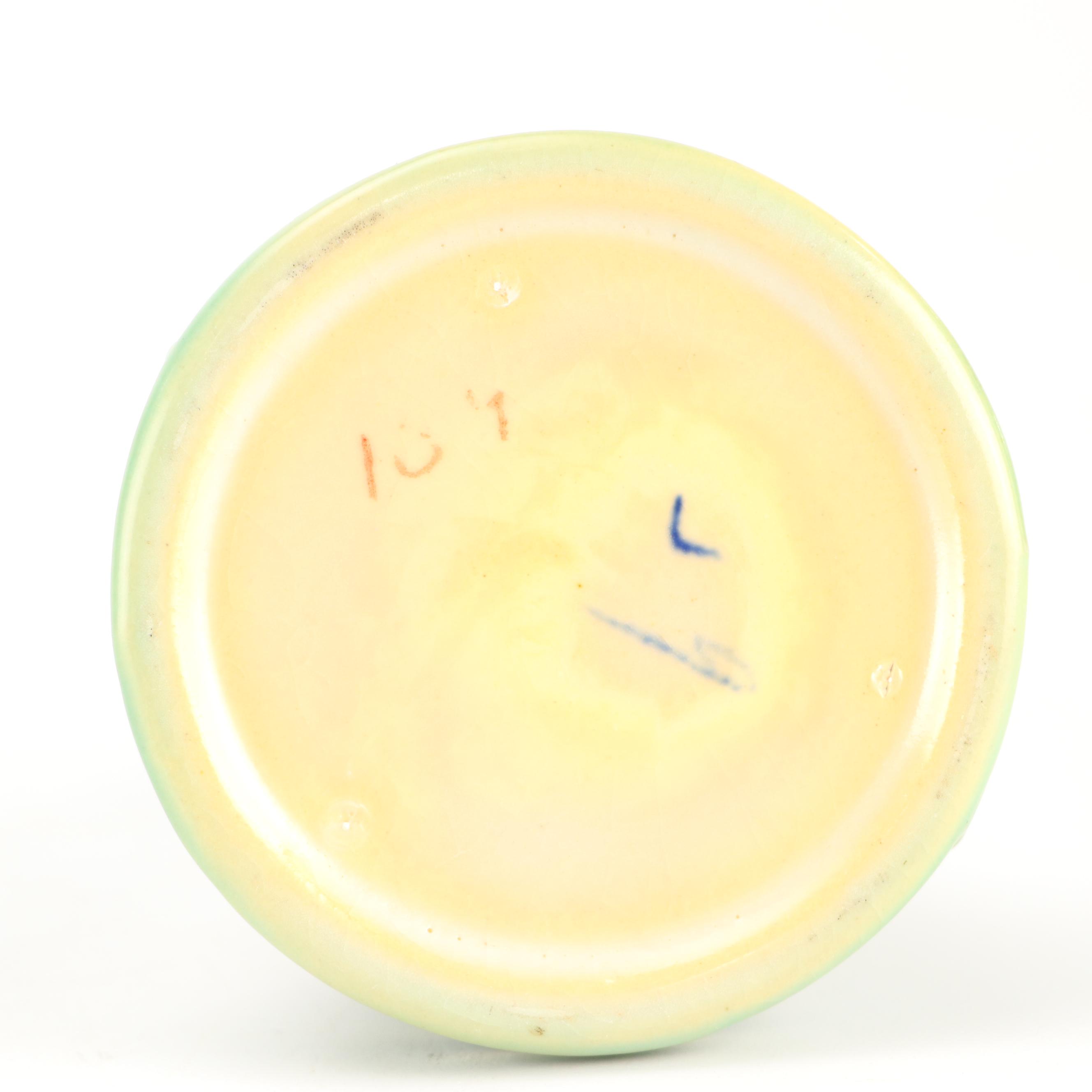 Roseville Pottery "Magnolia" Planter and Candlestick, Mid-20th Century