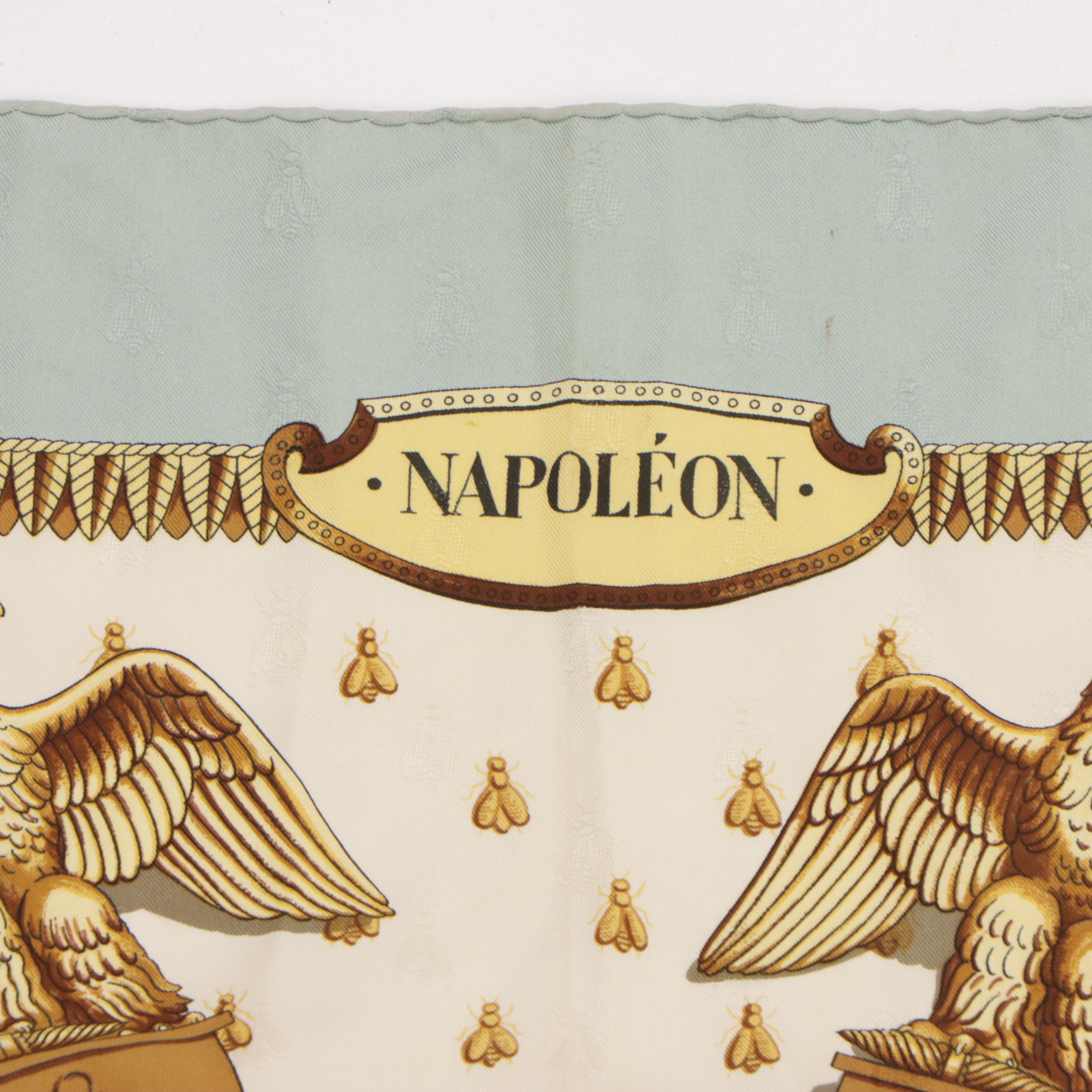 Hermès "Napoléon" Silk Jacquard Scarf 90