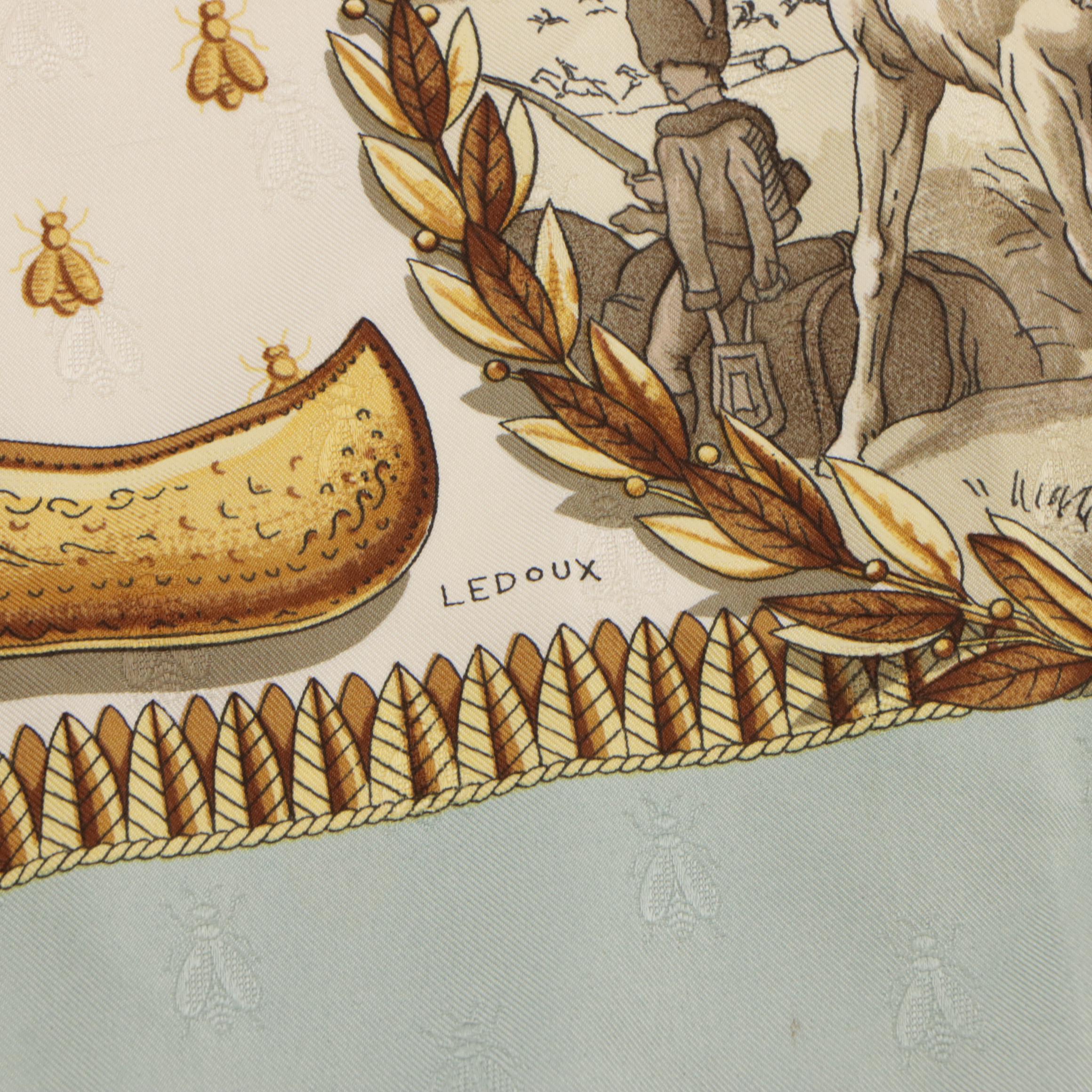 Hermès "Napoléon" Silk Jacquard Scarf 90