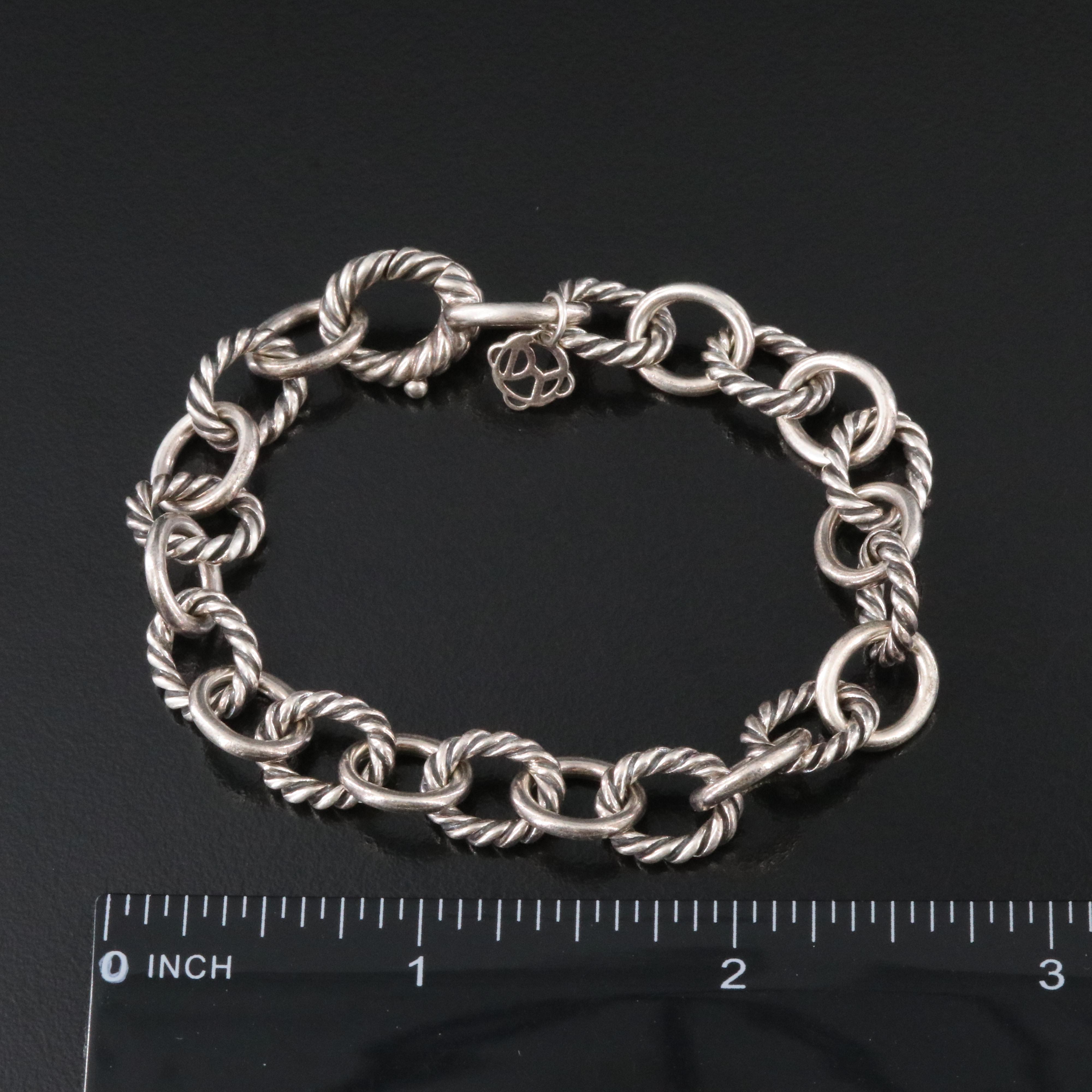 David Yurman Sterling Oval Link Cable Bracelet
