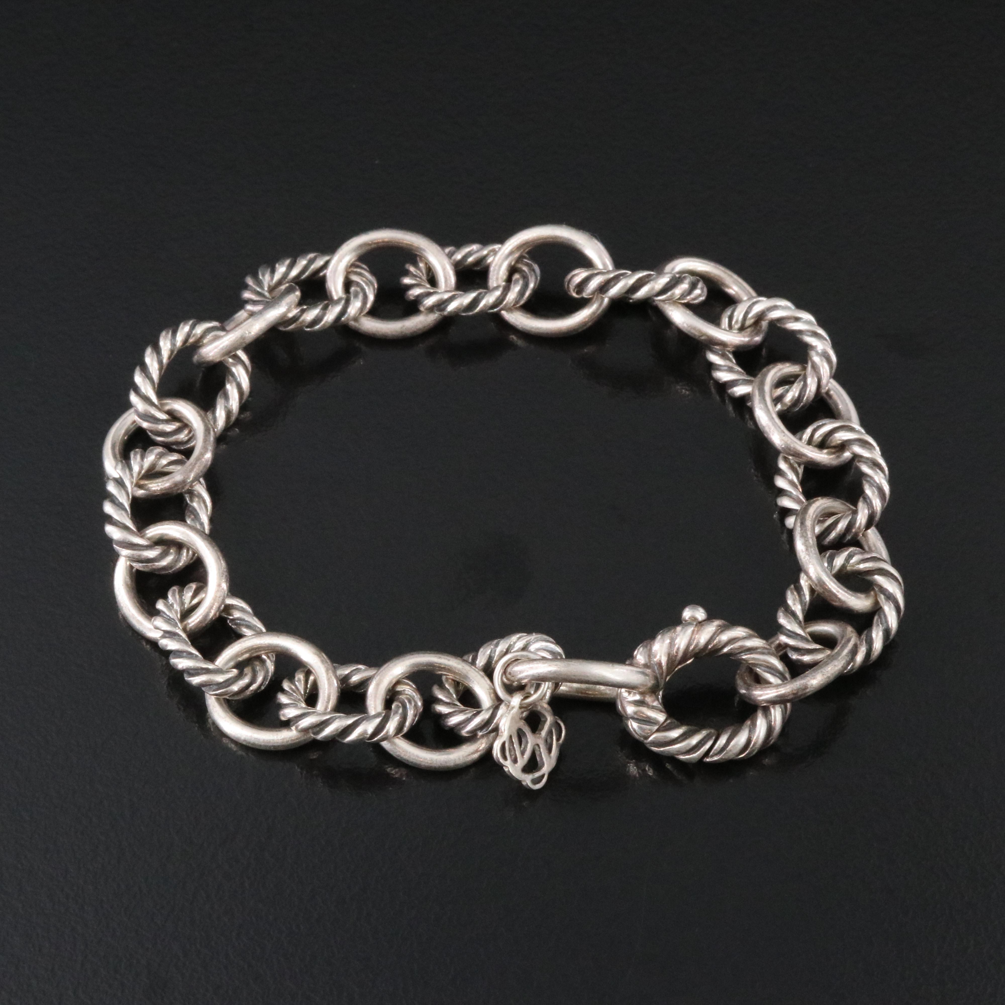 David Yurman Sterling Oval Link Cable Bracelet