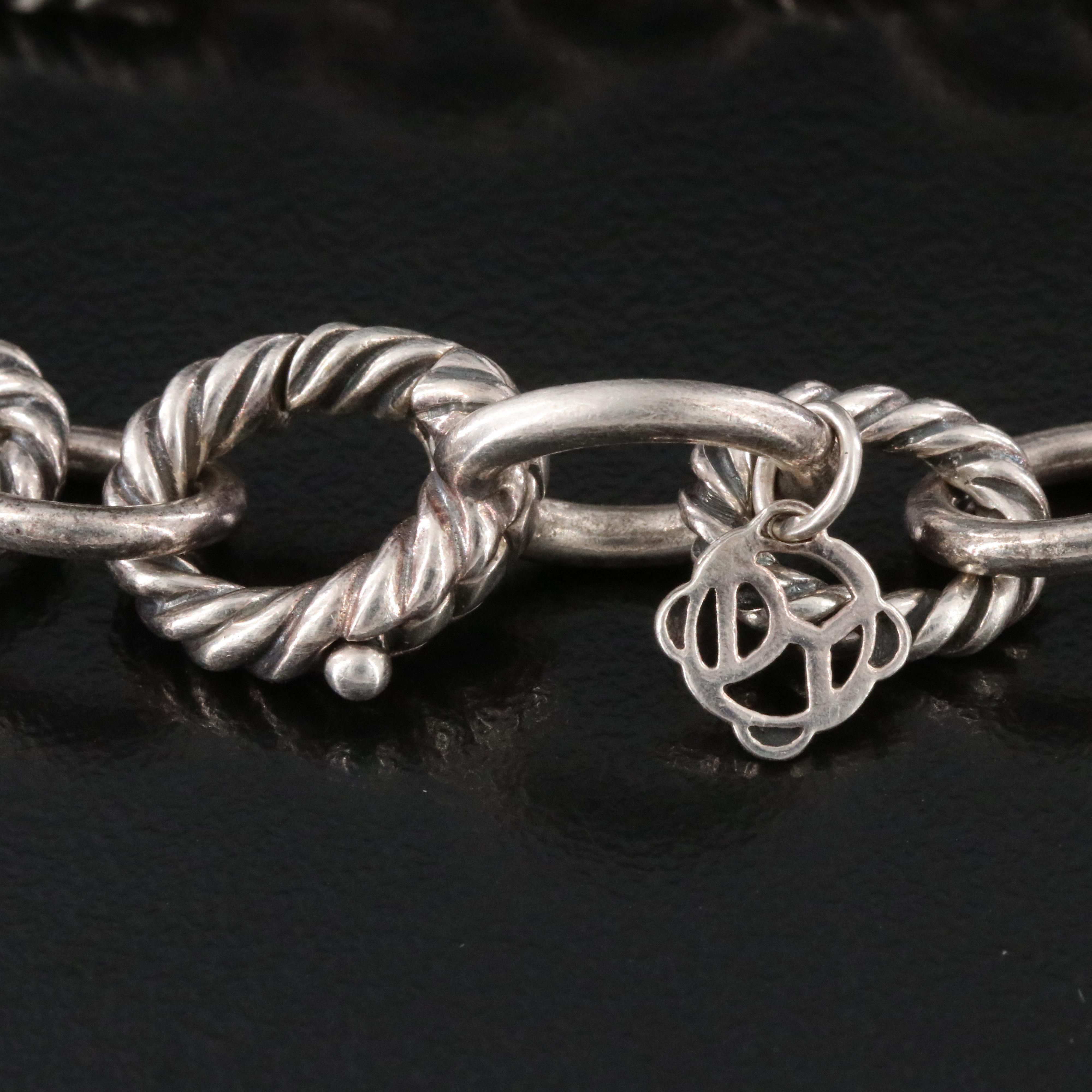 David Yurman Sterling Oval Link Cable Bracelet
