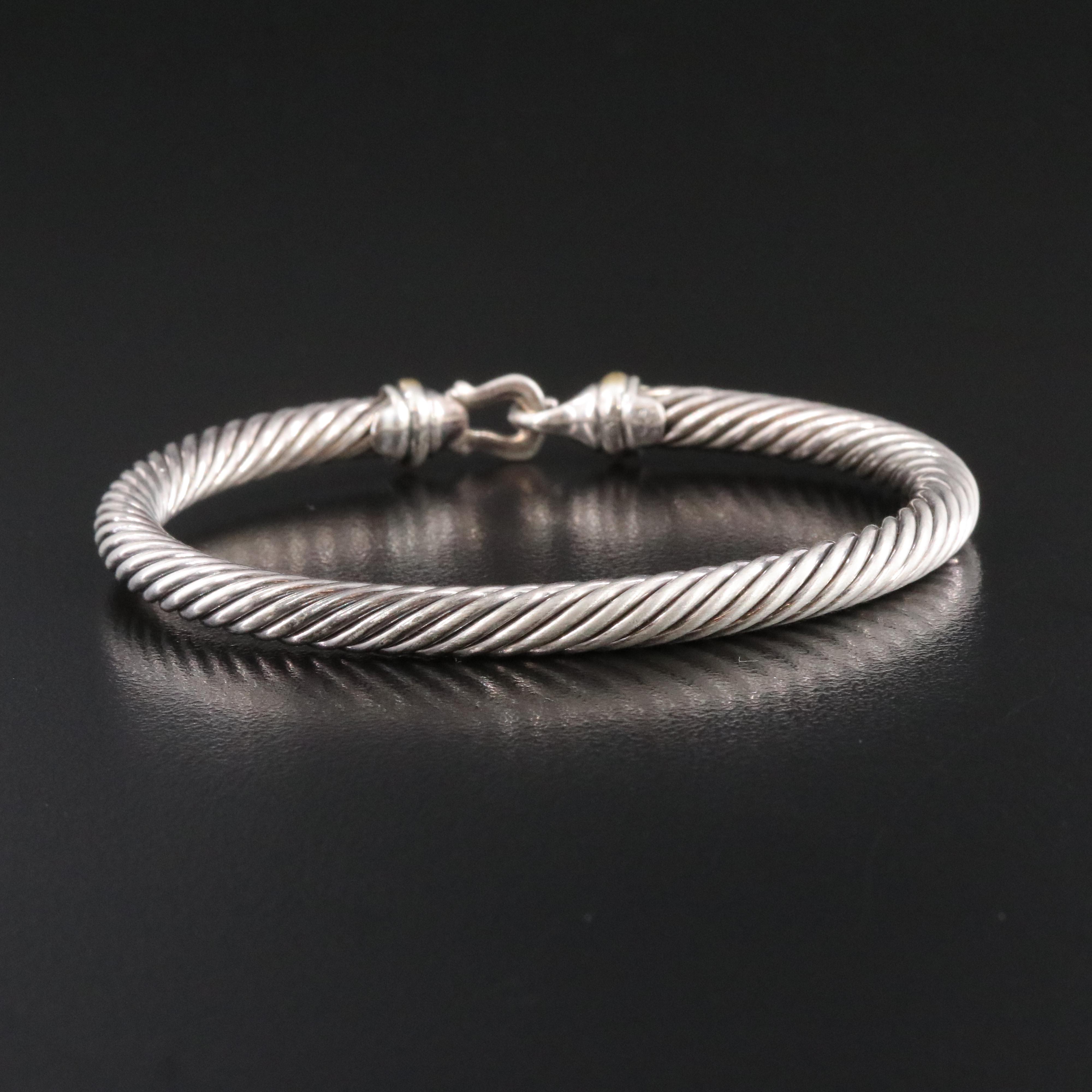 David Yurman Sterling Cable Buckle Bracelet