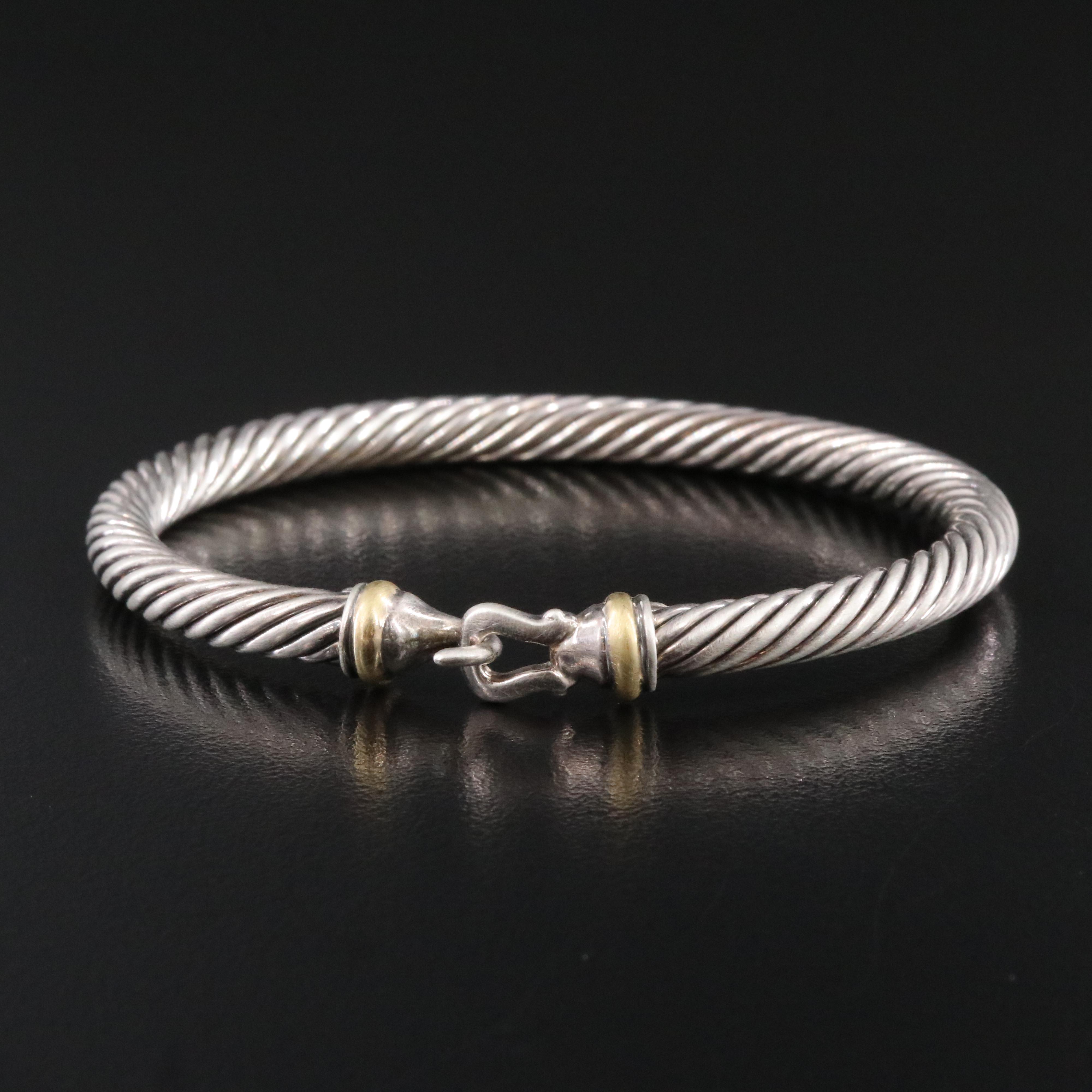 David Yurman Sterling Cable Buckle Bracelet