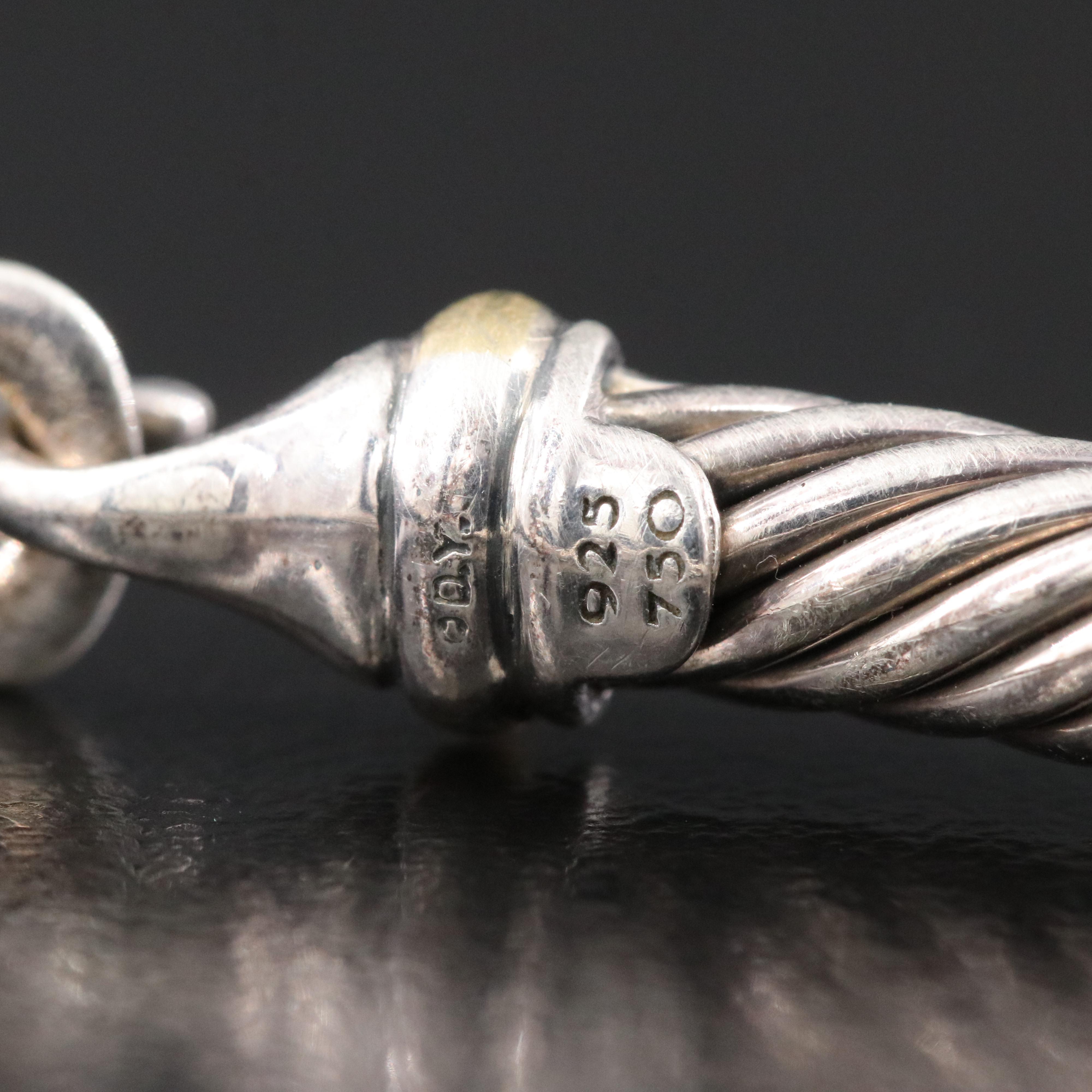 David Yurman Sterling Cable Buckle Bracelet