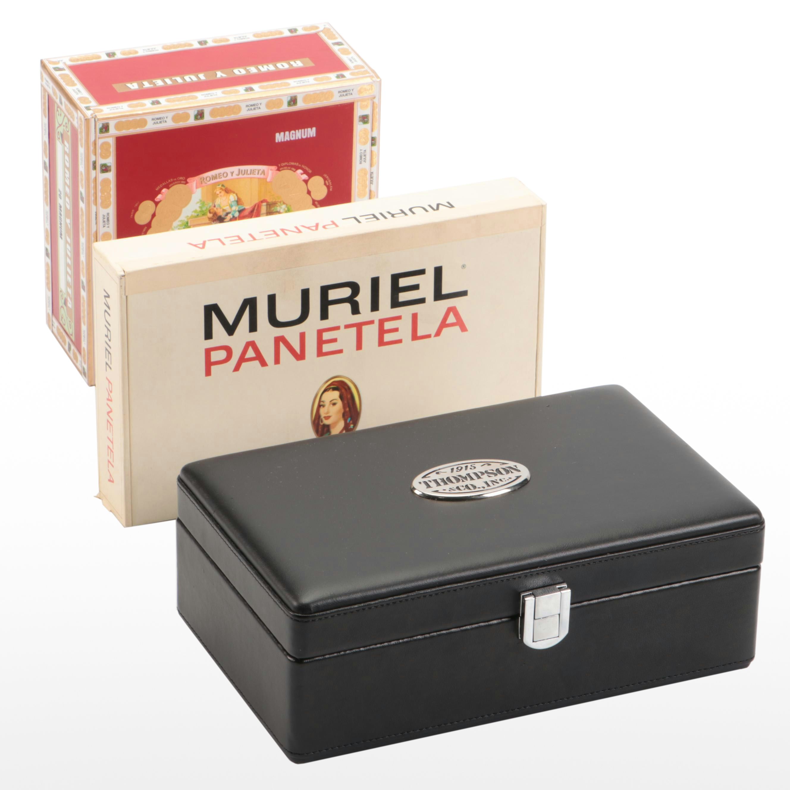 Thompson & Co. Travel Humidor with Romeo y Julieta and Muriel Cigar Boxes