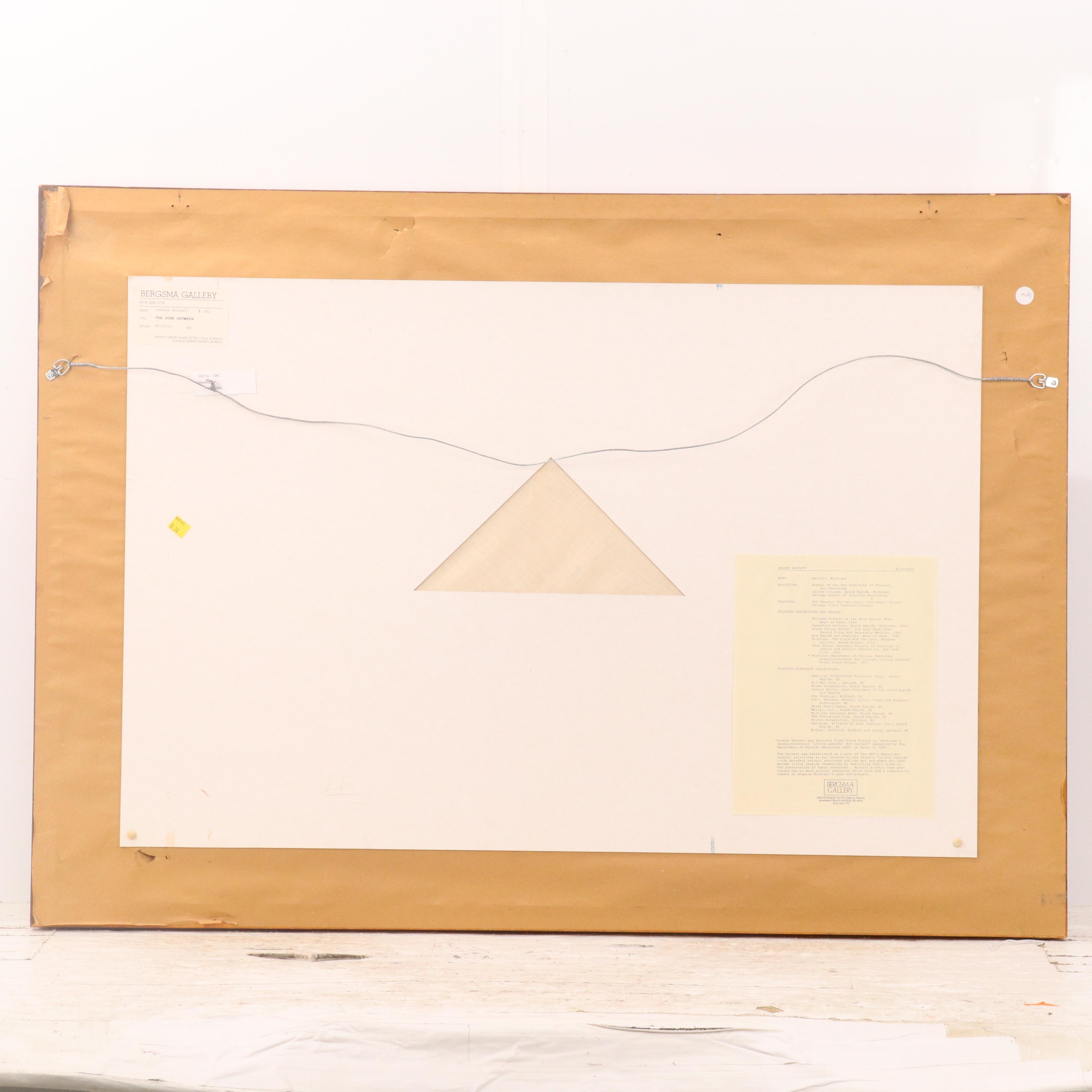 Jeanne Rockett Shoreline Acrylic Painting "The Dune Between"