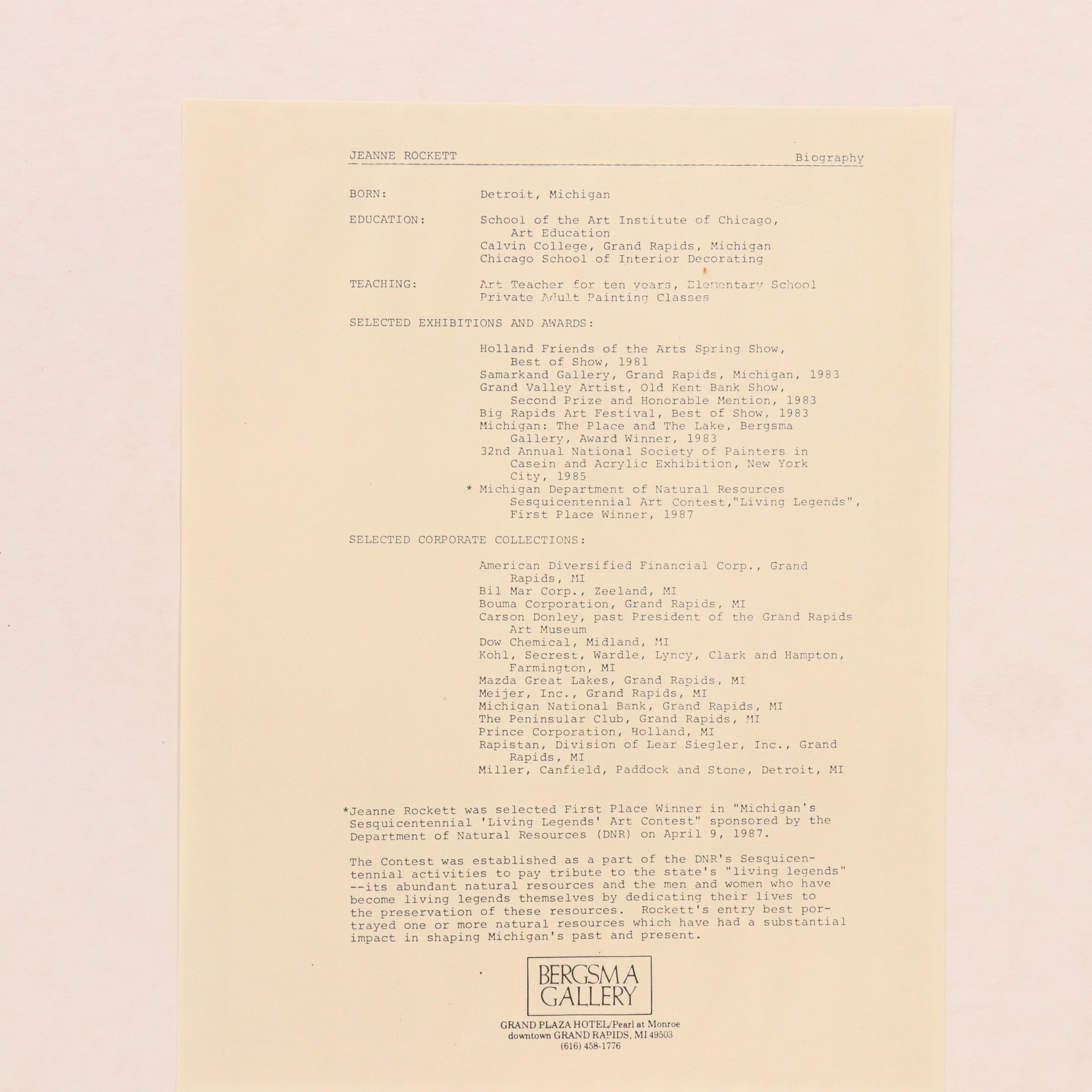 Jeanne Rockett Shoreline Acrylic Painting "The Dune Between"