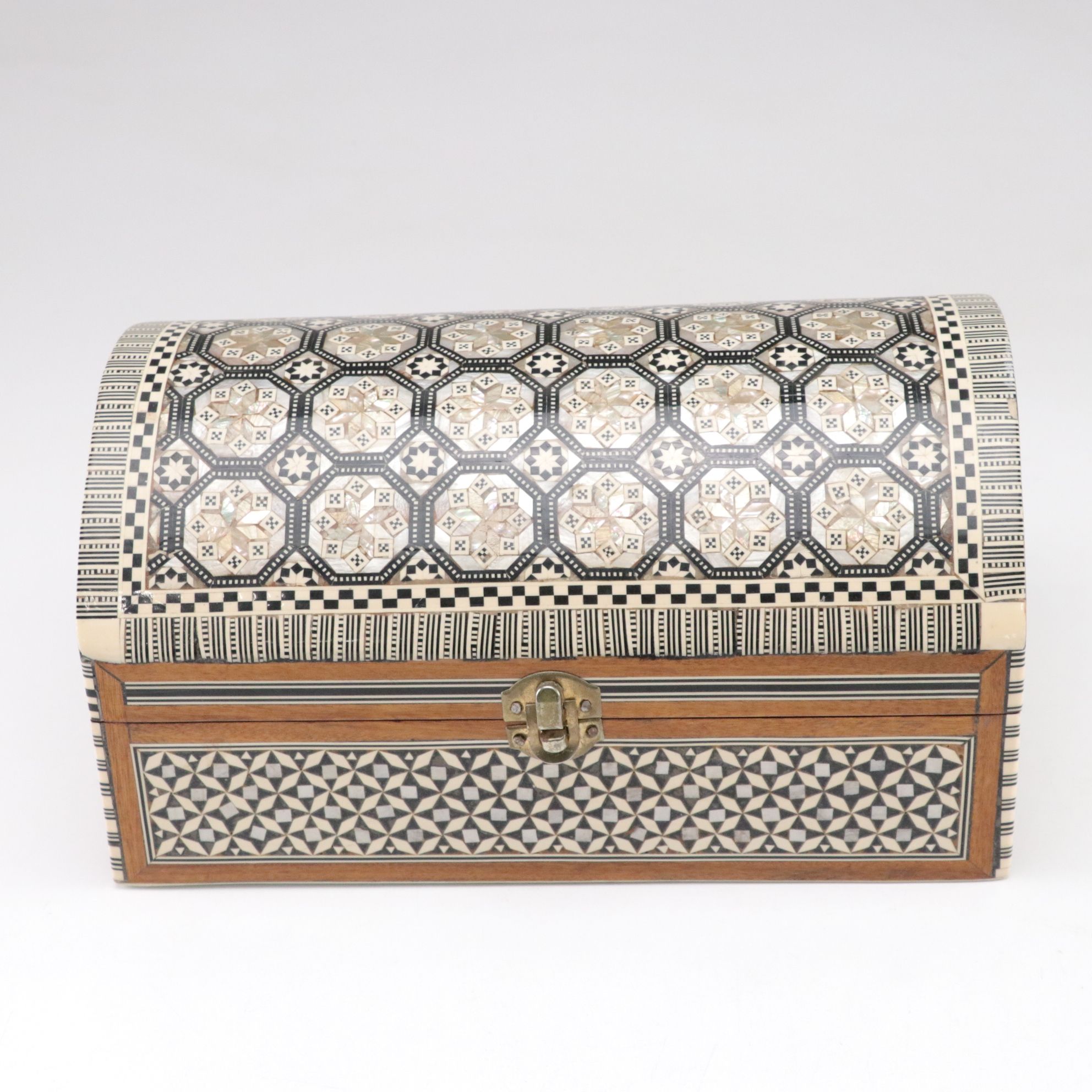 Mother-of-Pearl Inlaid Keepsake Box & Wooden Puzzle