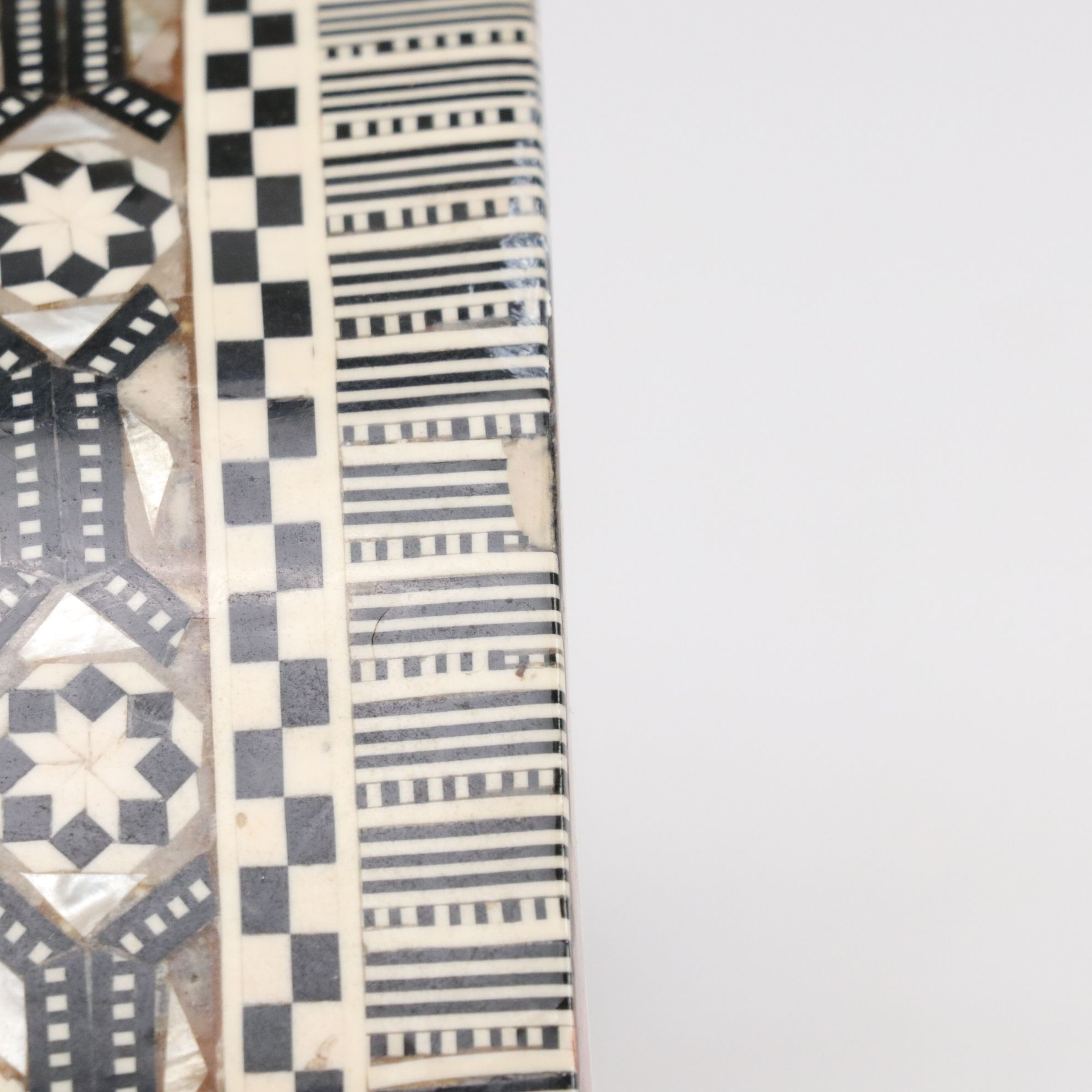 Mother-of-Pearl Inlaid Keepsake Box & Wooden Puzzle