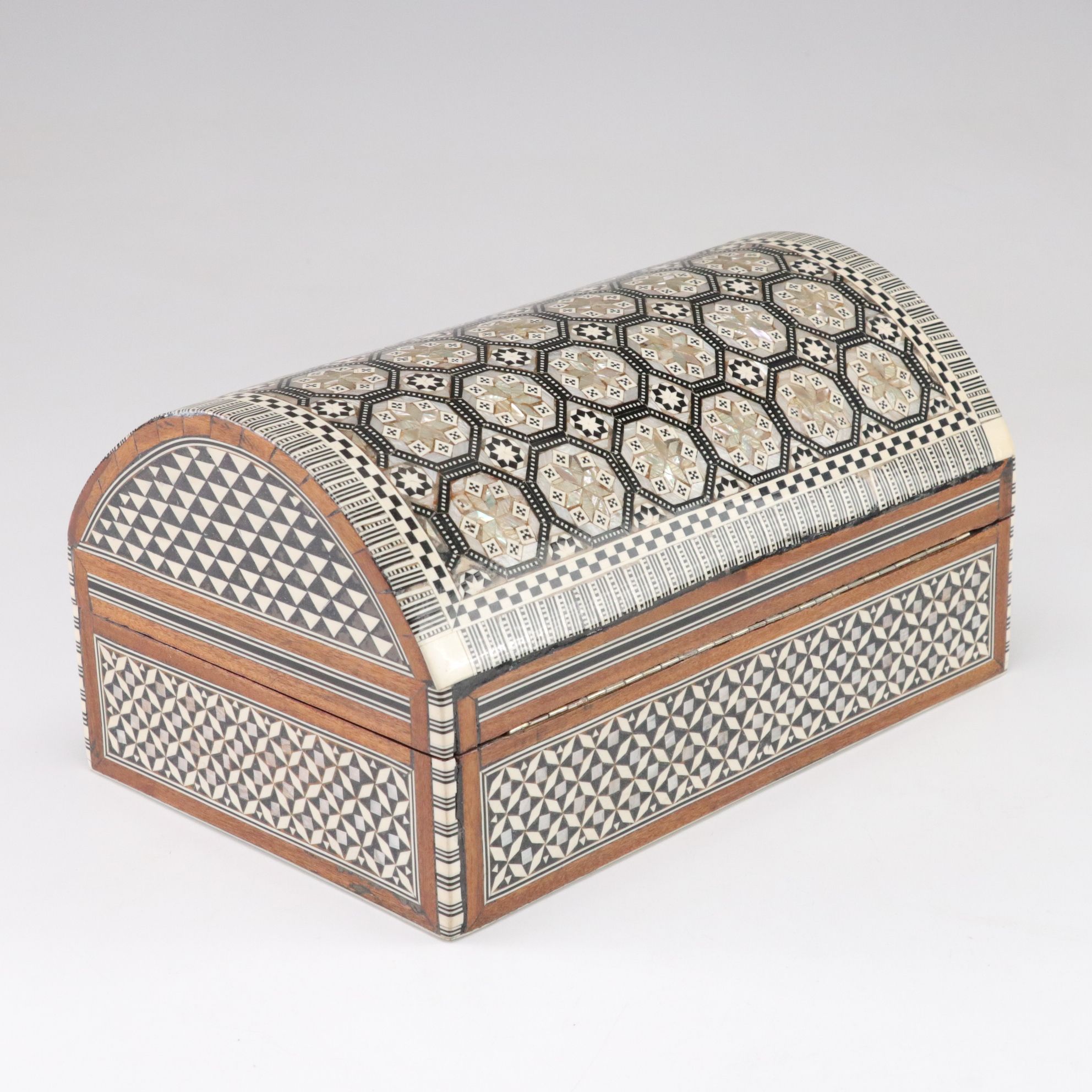 Mother-of-Pearl Inlaid Keepsake Box & Wooden Puzzle