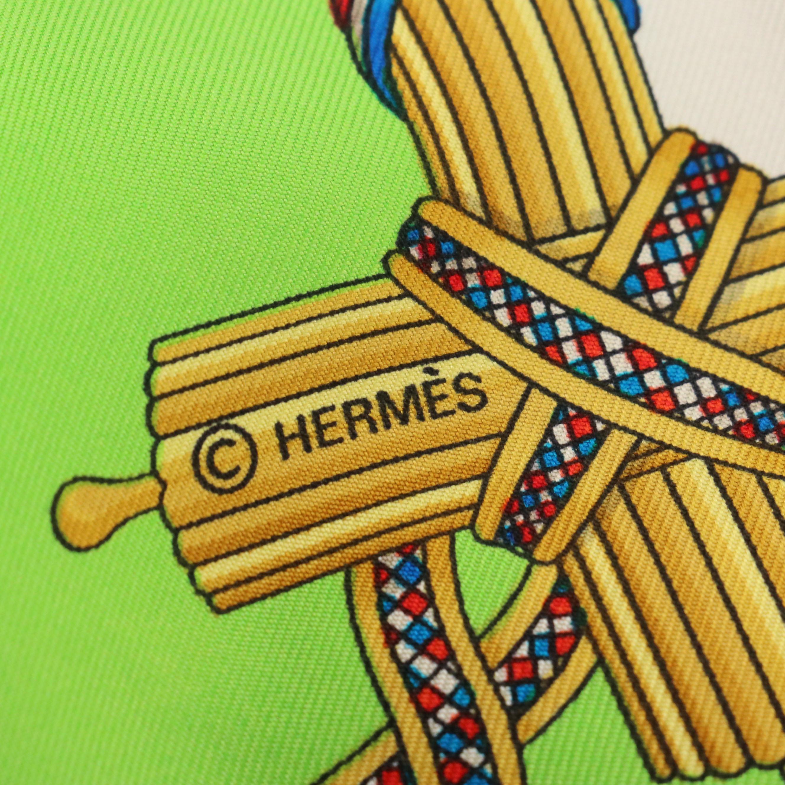 Hermès "République Française Liberté Égalité Fraternité – 1789" Scarf 90 in Silk