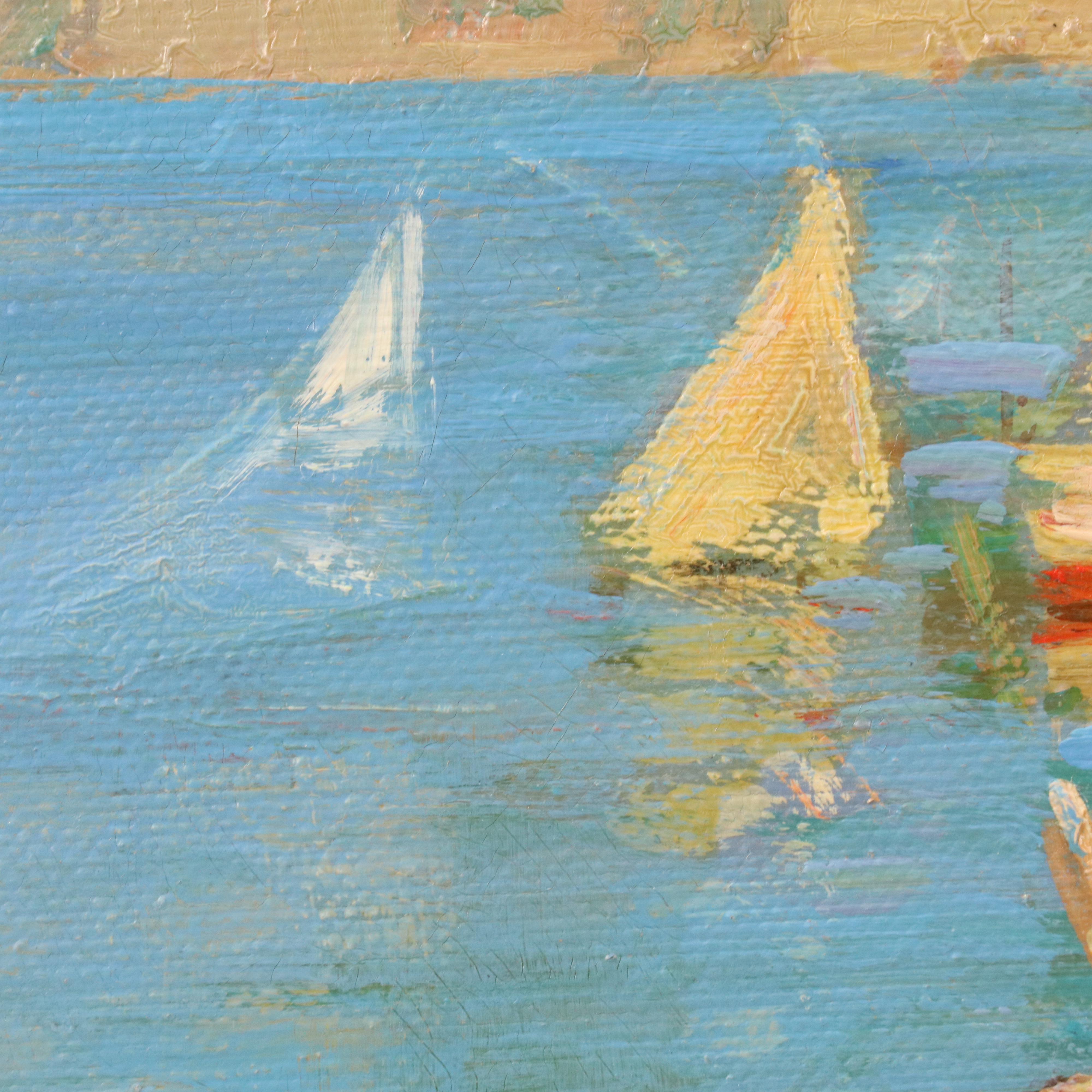 Mario Sanzone Oil Painting of Amalfi Coast