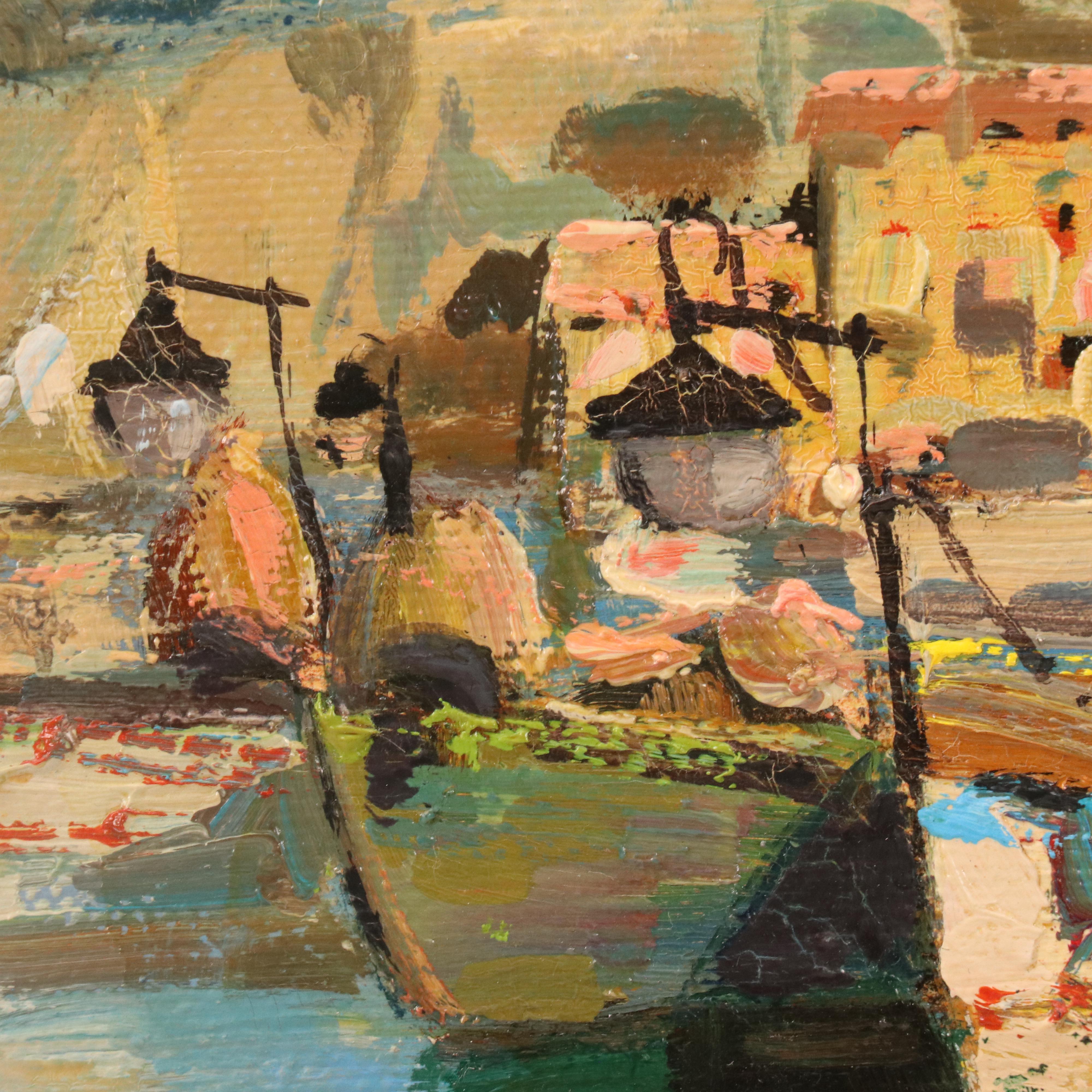 Mario Sanzone Oil Painting of Amalfi Coast