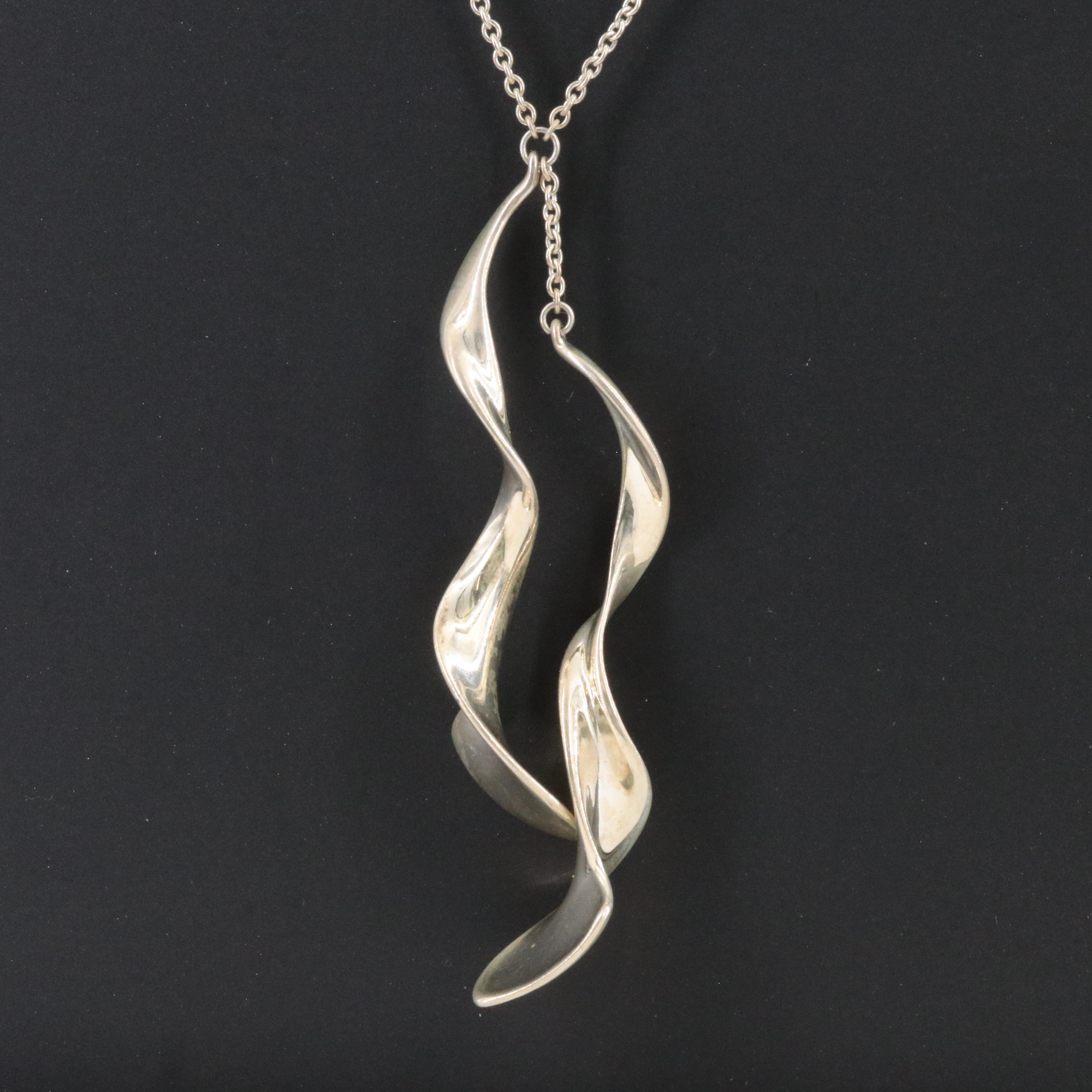 Frank Gehry for Tiffany & Co. Sterling Double Orchid Twist Necklace