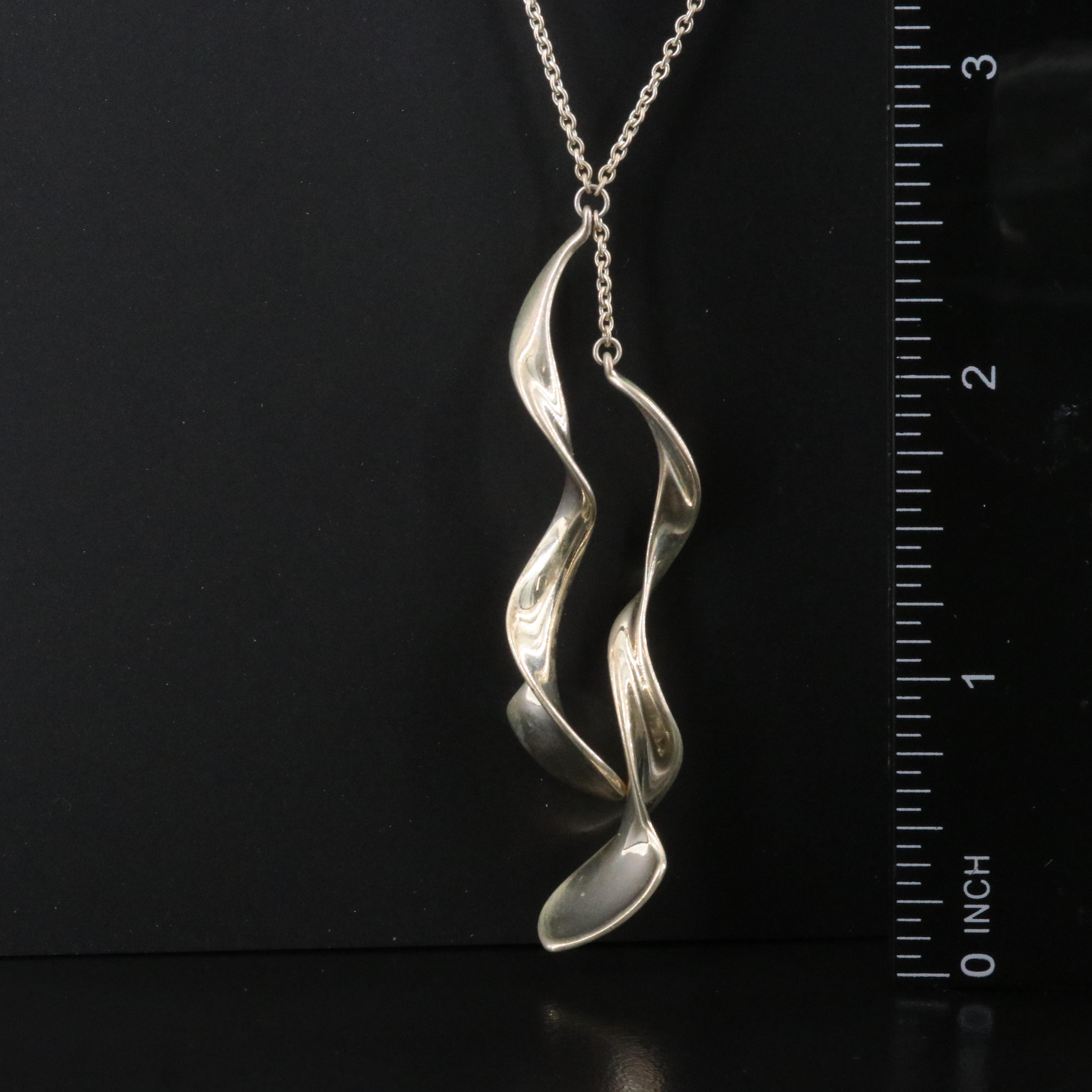 Frank Gehry for Tiffany & Co. Sterling Double Orchid Twist Necklace