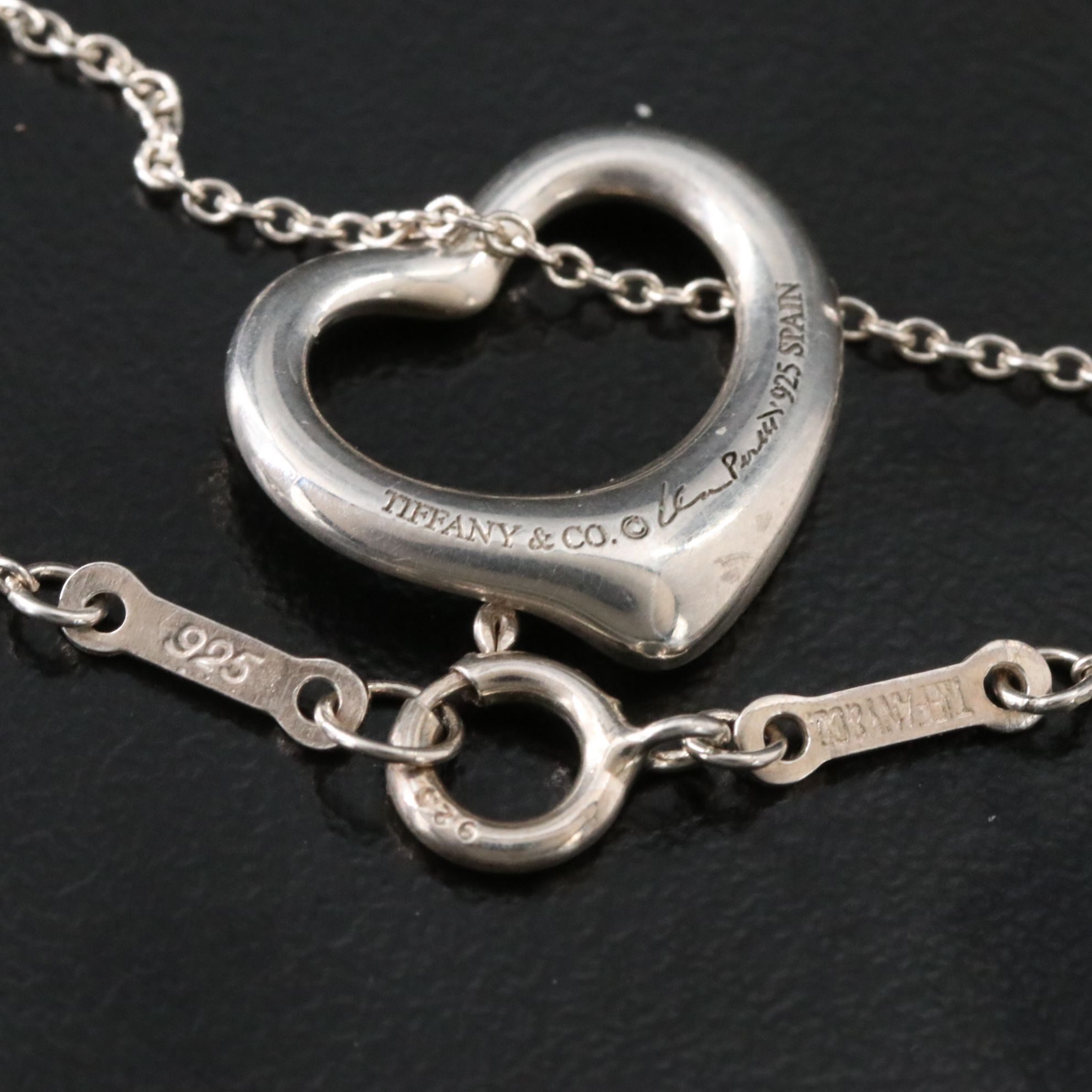Elsa Peretti for Tiffany & Co. Open Heart Sterling Necklace
